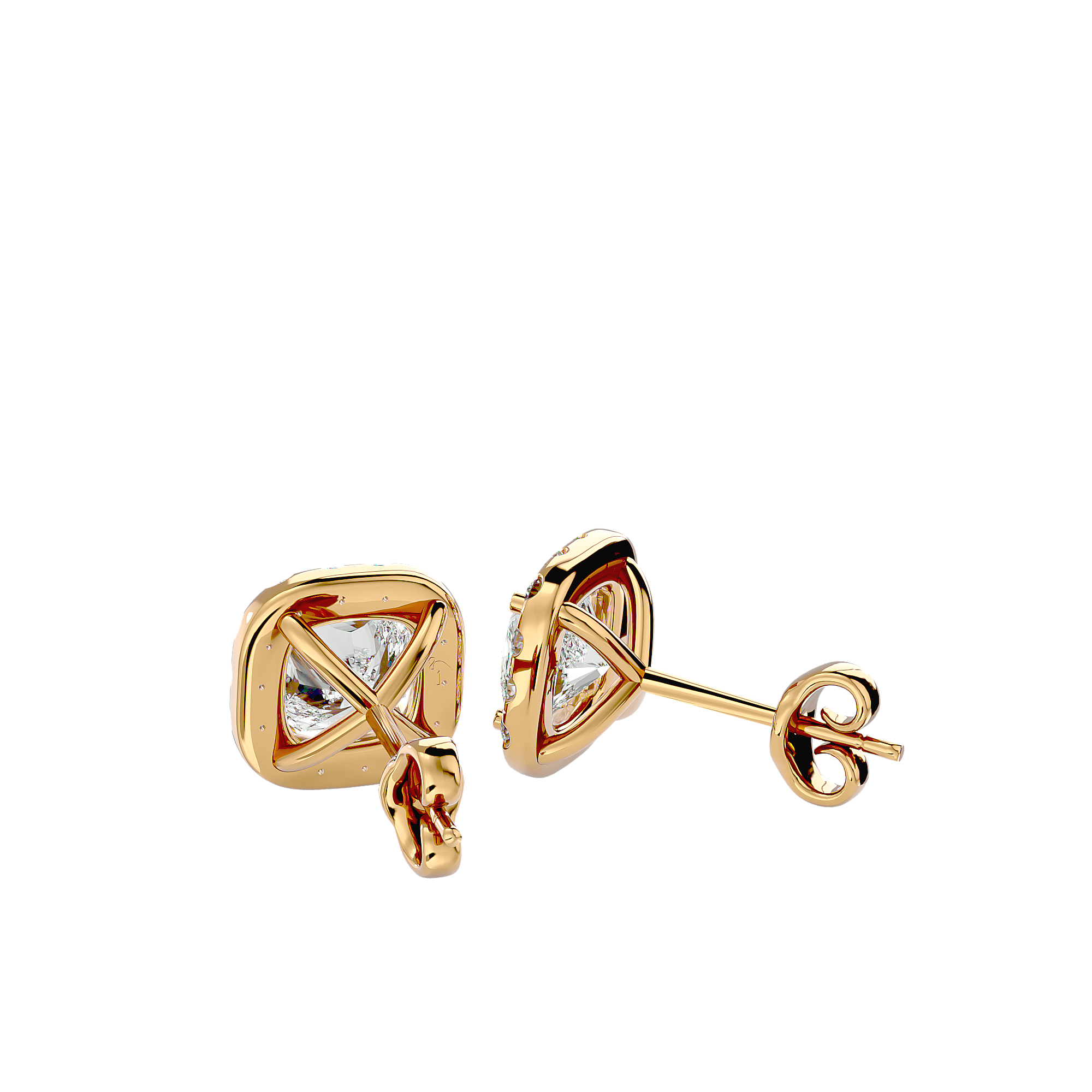 Caesar - Diamond Earrings - Yellow Gold