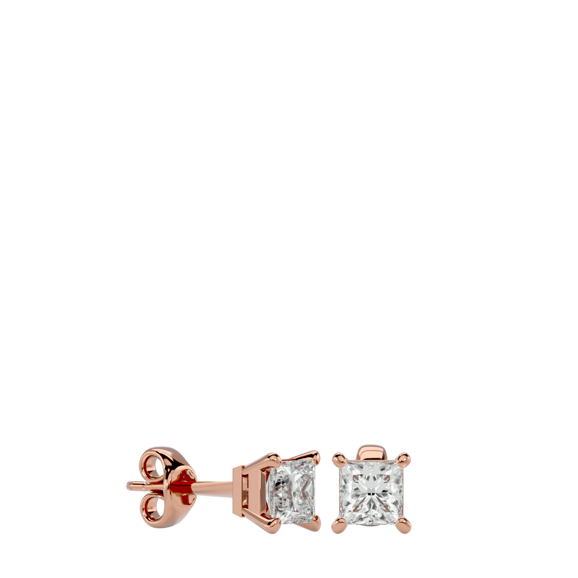 Arsen - Diamond Earrings - Rose Gold - Superior Stirling