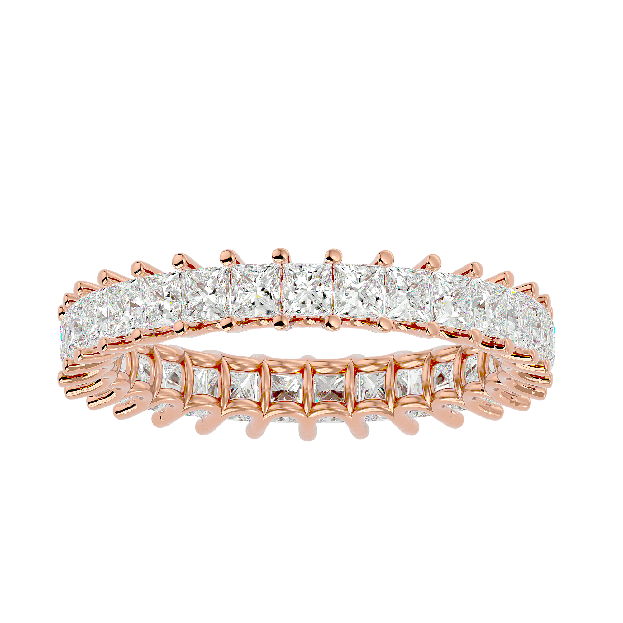 Ascher - Diamond Eternity Ring - Rose Gold - Superior Stirling