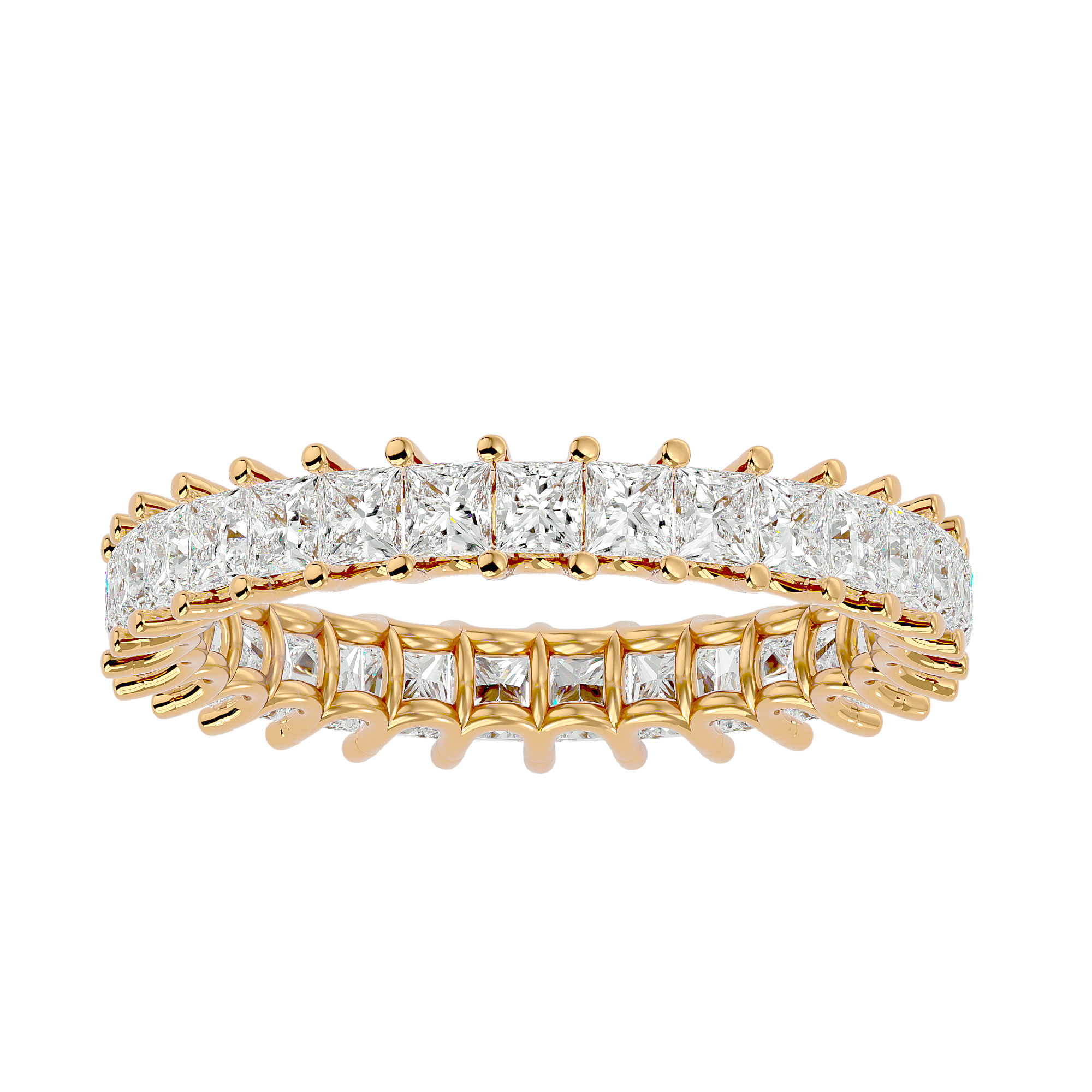 Ascher - Diamond Eternity Ring - Yellow Gold - Superior Stirling