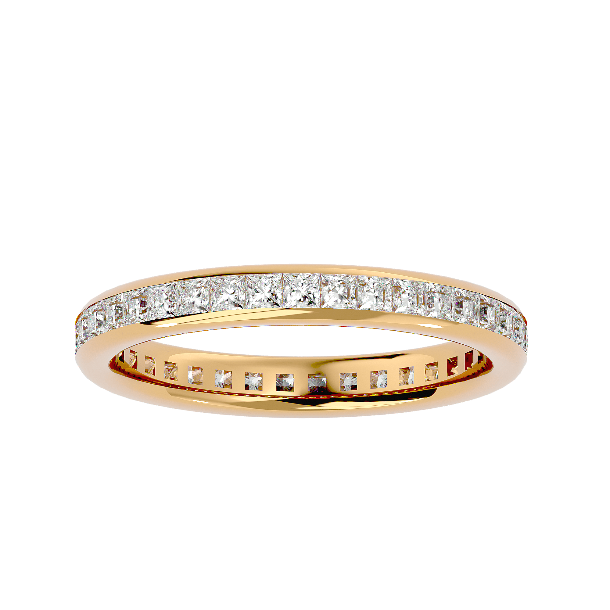 Ash - Diamond Eternity Ring - Yellow Gold - Superior Stirling