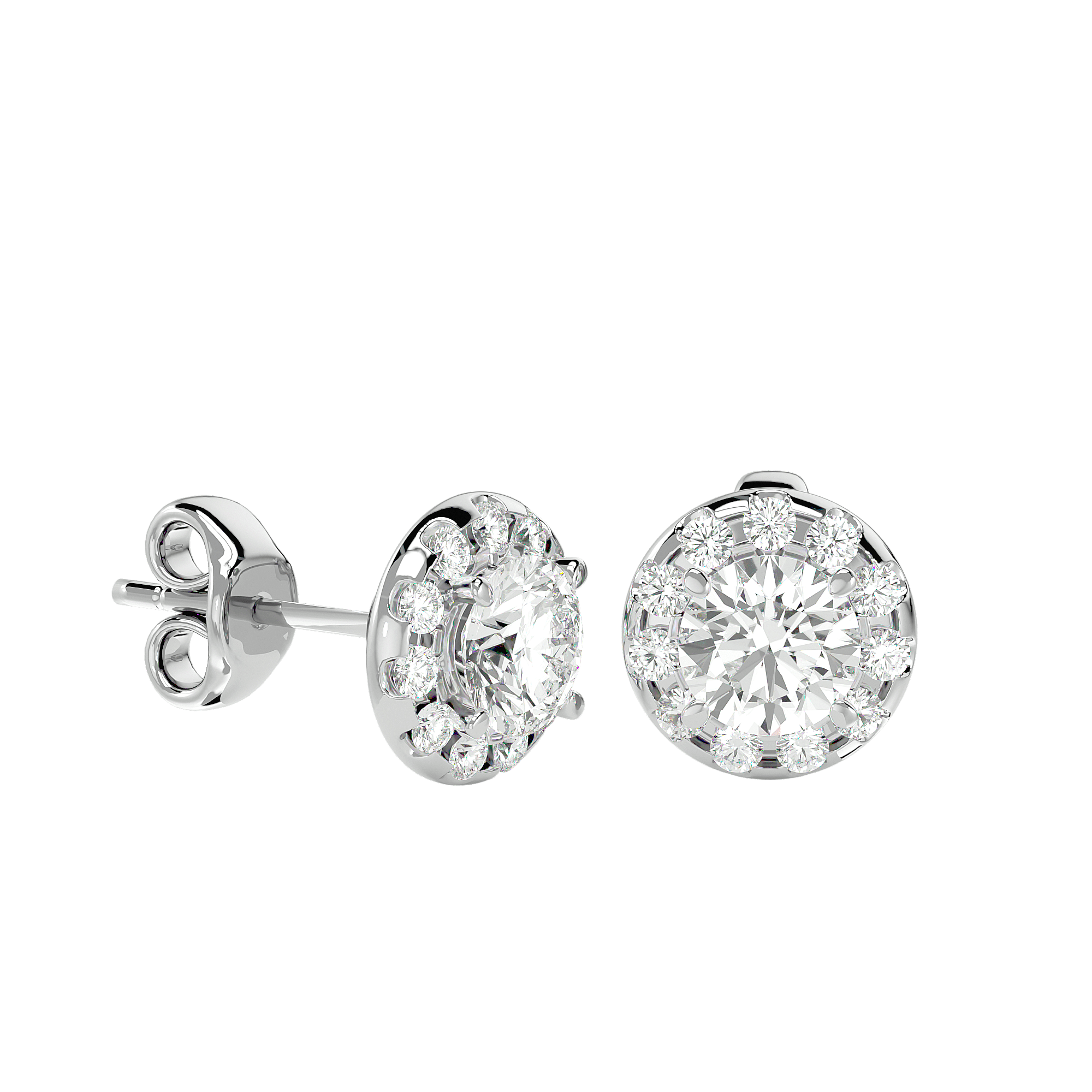 Bavard - Diamond Earrings - White Gold - Superior Stirling