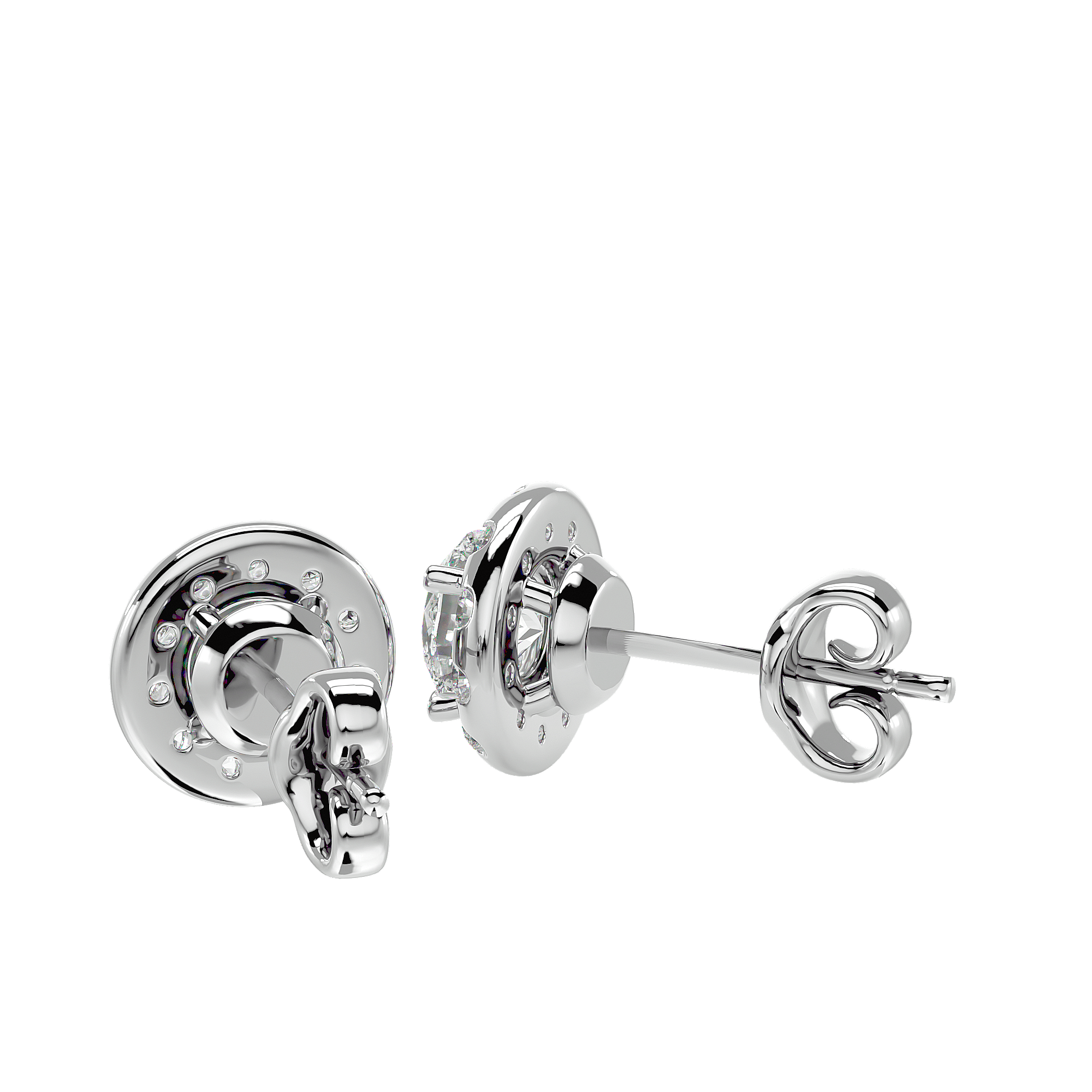 Bavard - Diamond Earrings - White Gold - Superior Stirling