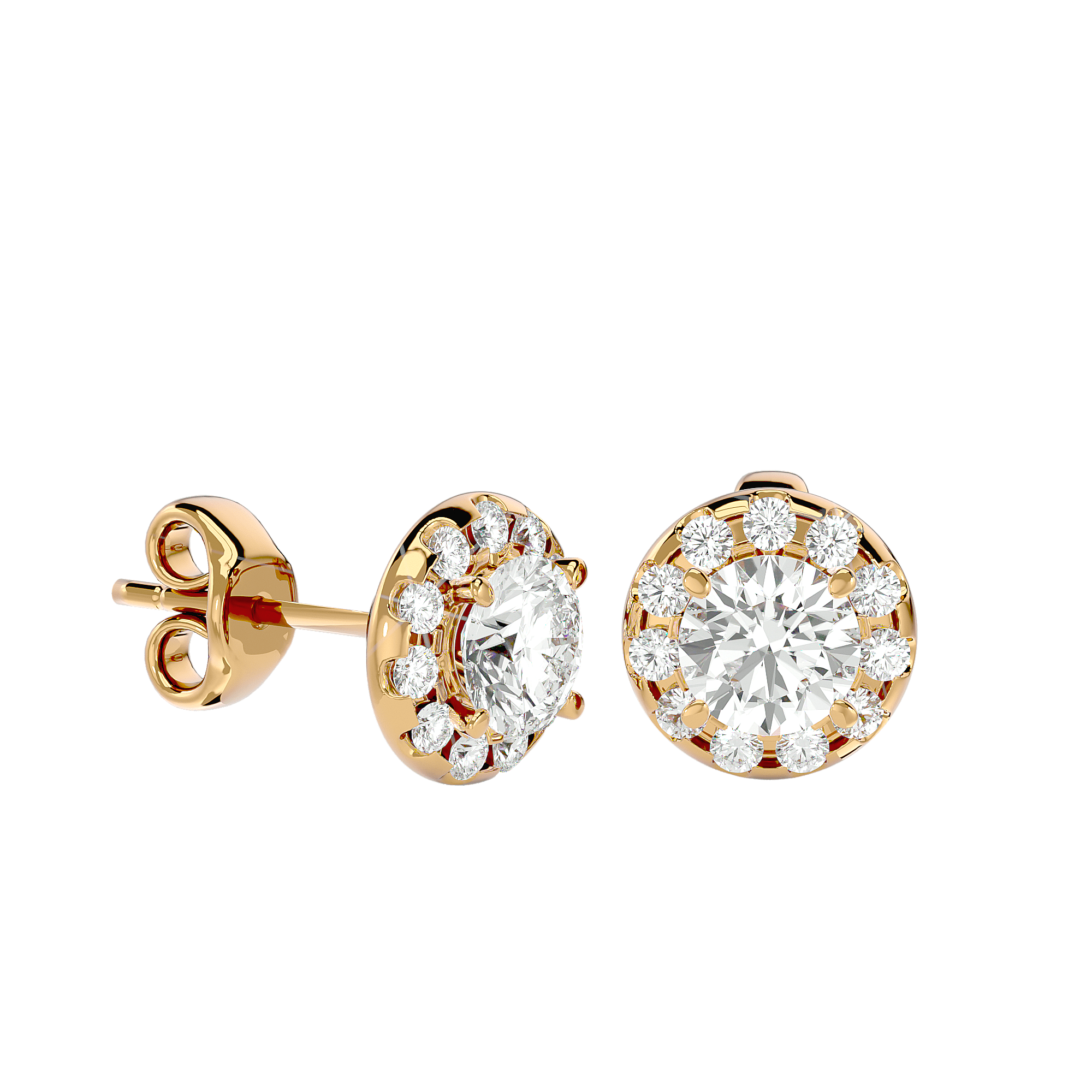 Bavard - Diamond Earrings - Yellow Gold - Superior Stirling