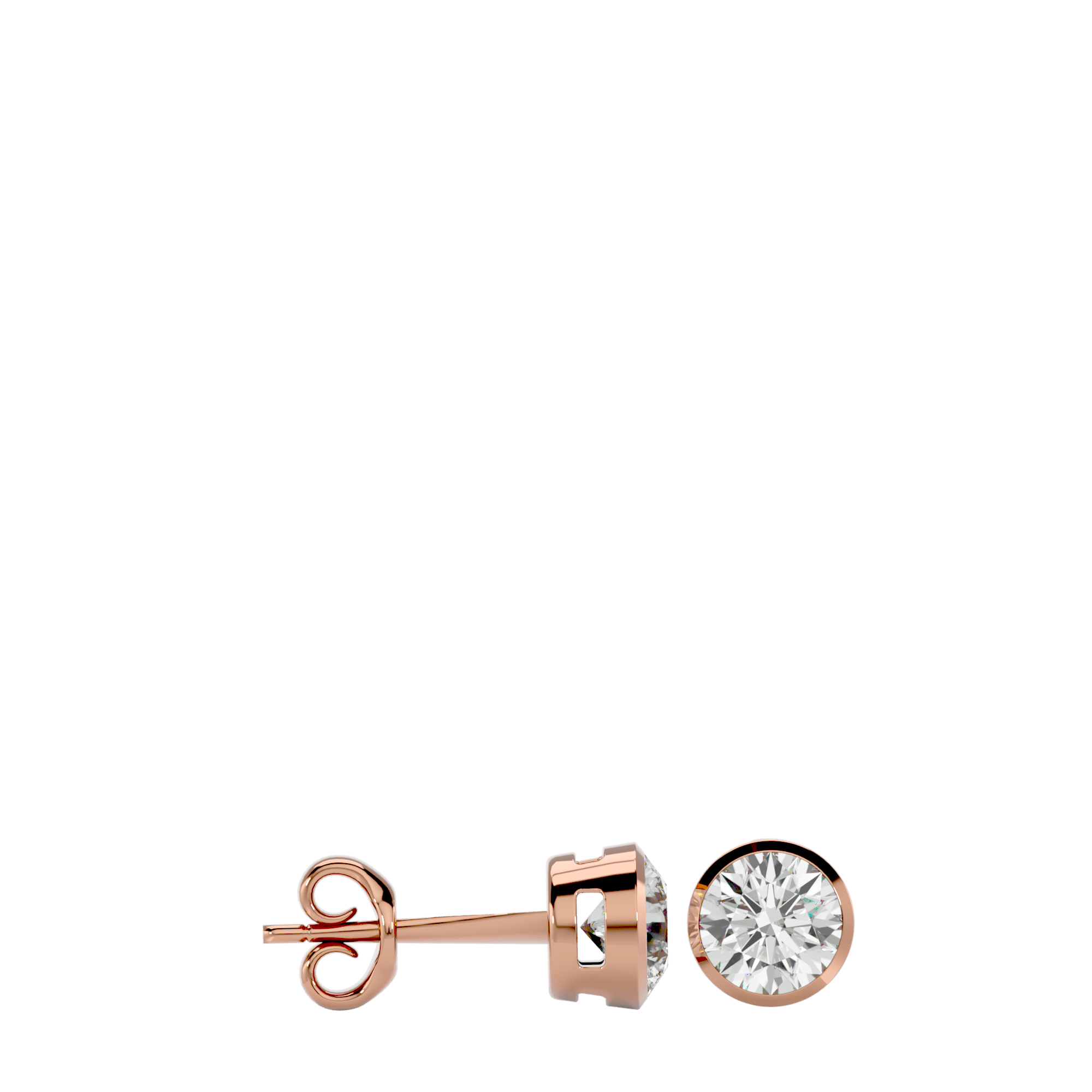 Bisera - Diamond Earrings - Rose Gold - Superior Stirling