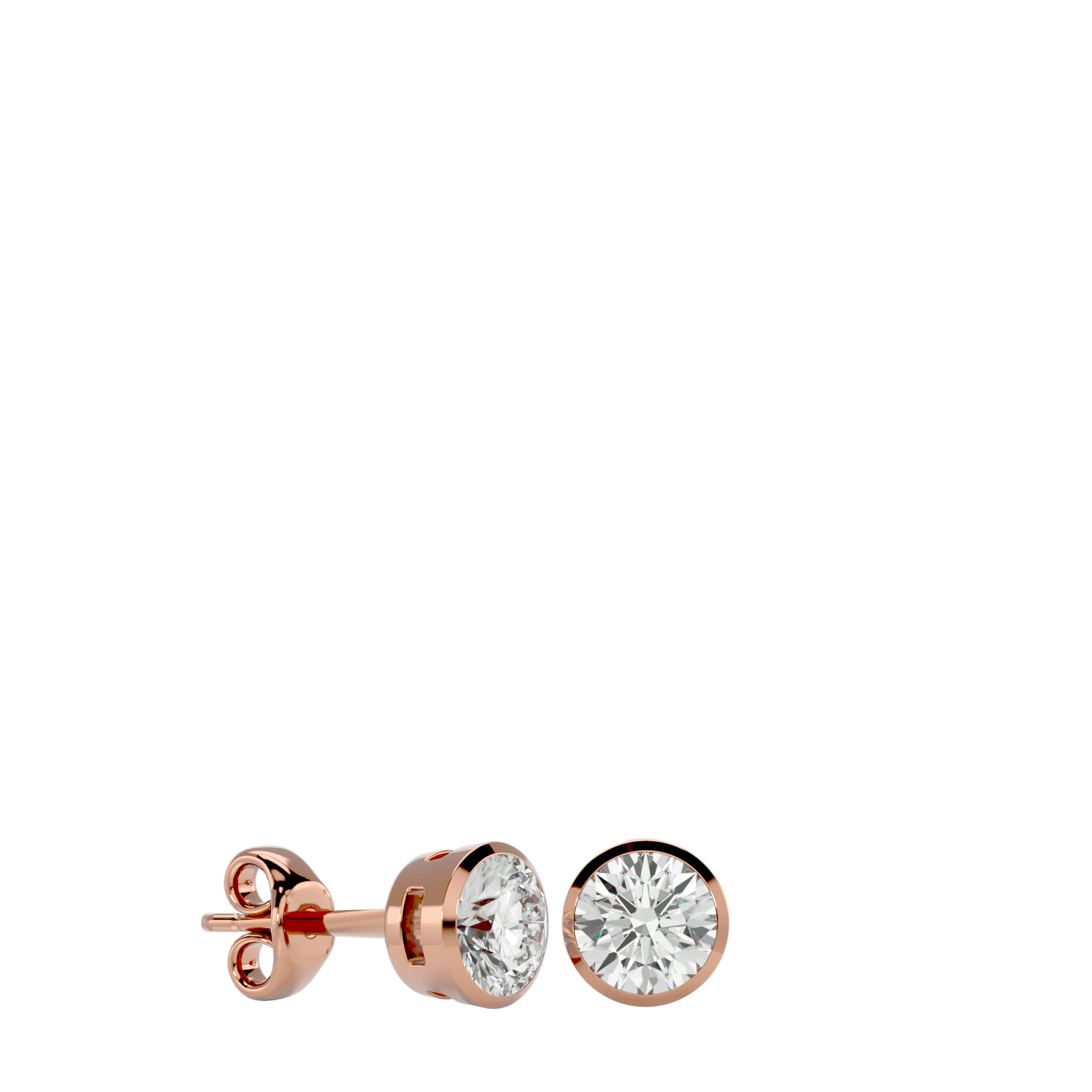 Bisera - Diamond Earrings - Rose Gold - Superior Stirling