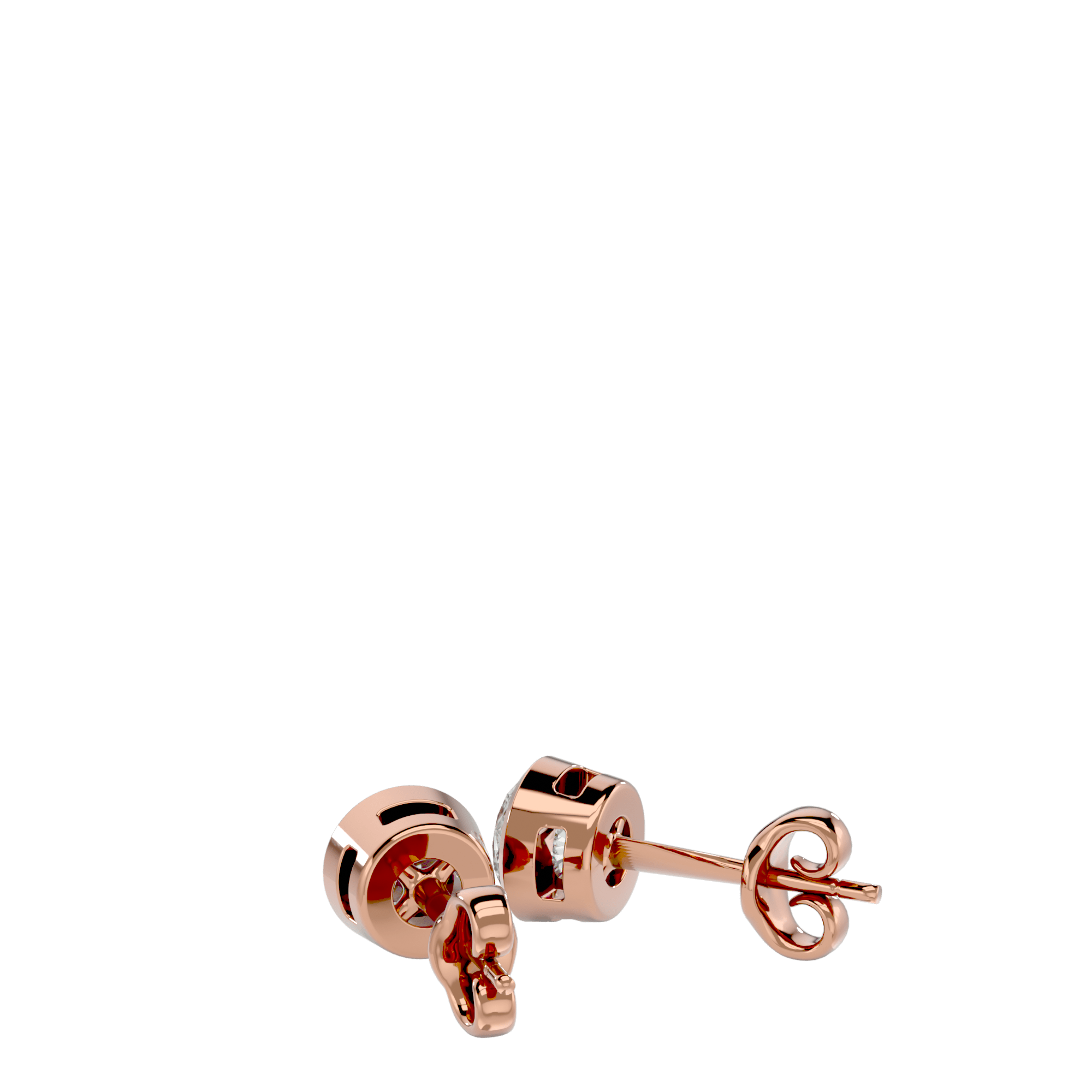 Bisera - Diamond Earrings - Rose Gold - Superior Stirling