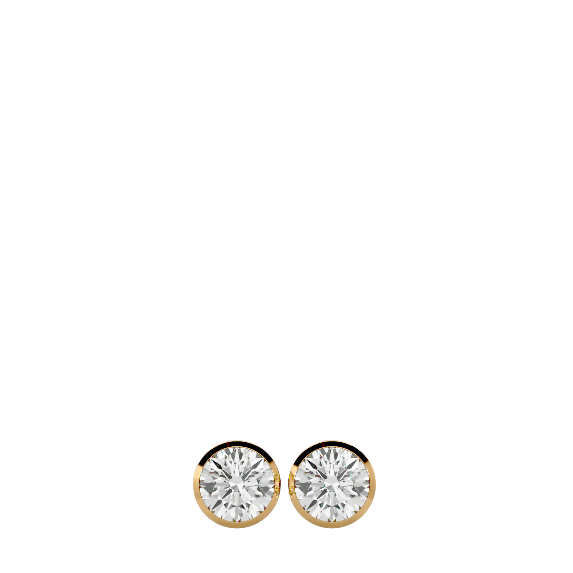 Bisera - Diamond Earrings - Yellow Gold - Superior Stirling