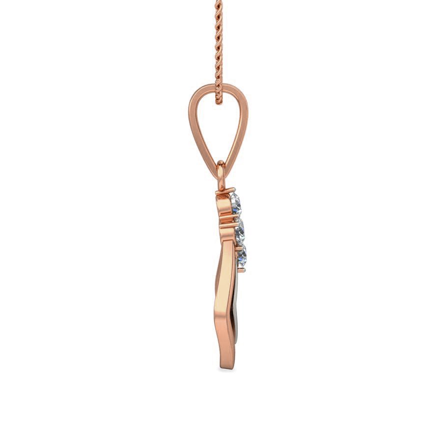 Calau - Diamond Pendant - Rose Gold - Superior Stirling