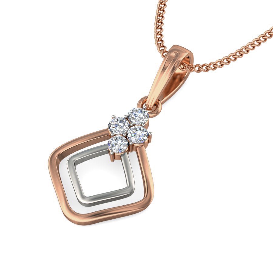 Calau - Diamond Pendant - Rose Gold - Superior Stirling