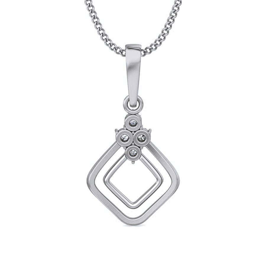 Calau - Diamond Pendant - White Gold - Superior Stirling