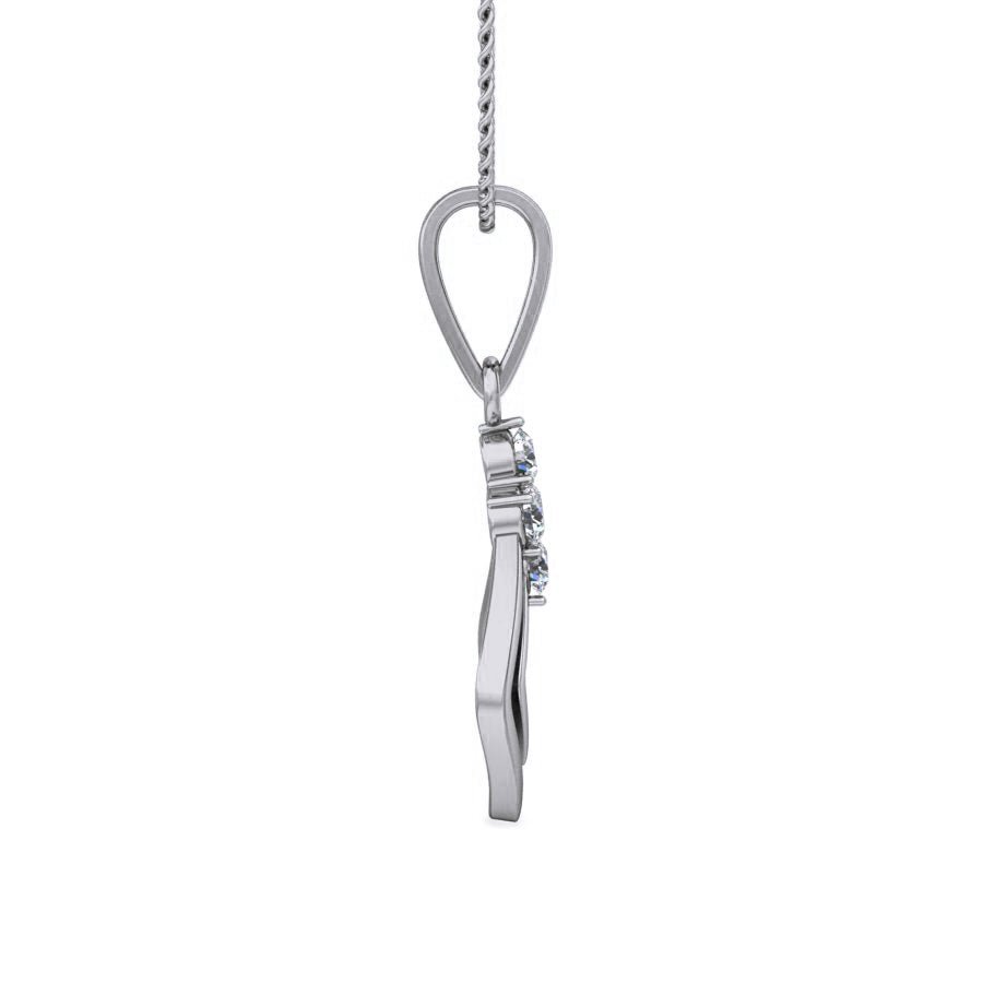 Calau - Diamond Pendant - White Gold - Superior Stirling