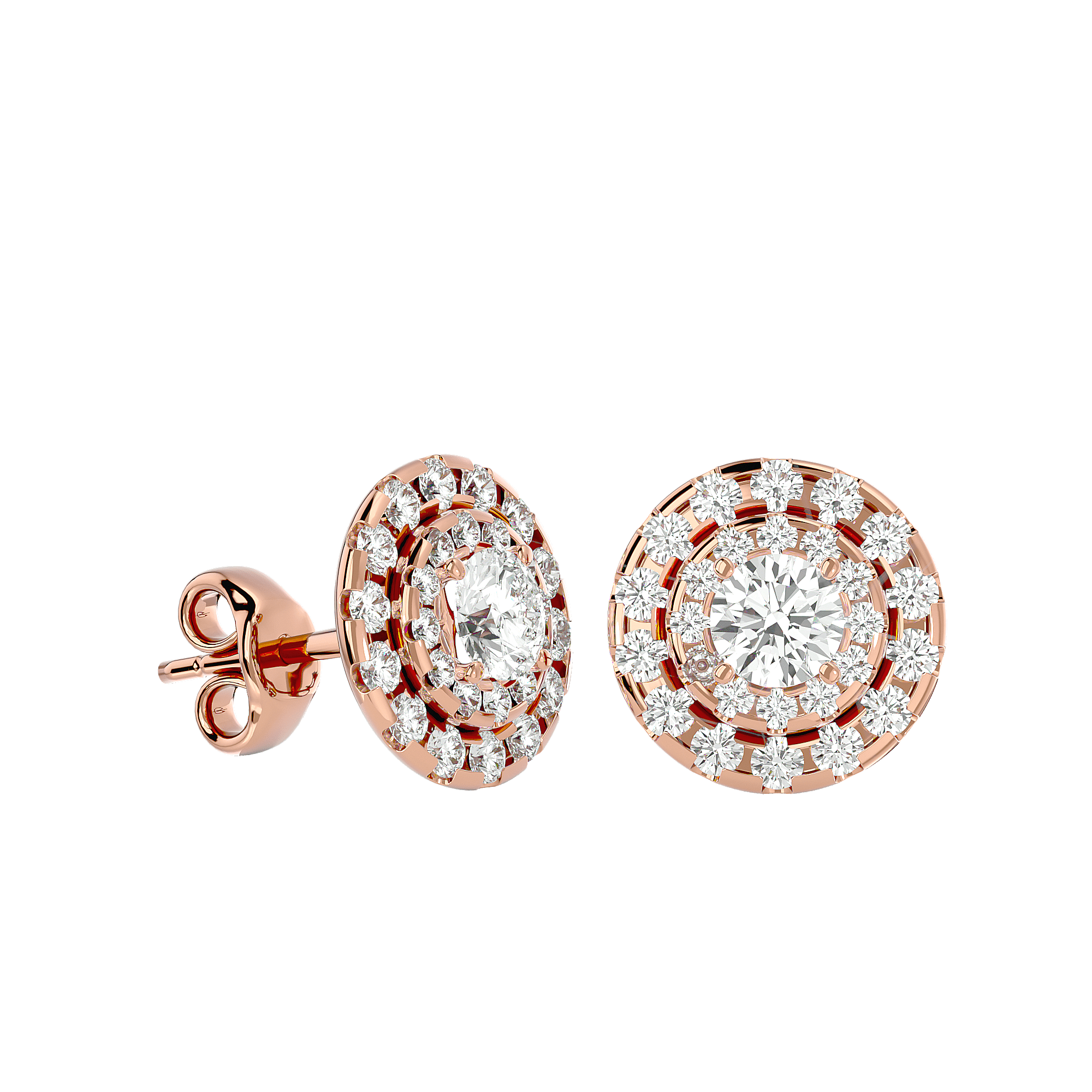 Callisto - Diamond Earrings - Rose Gold - Superior Stirling