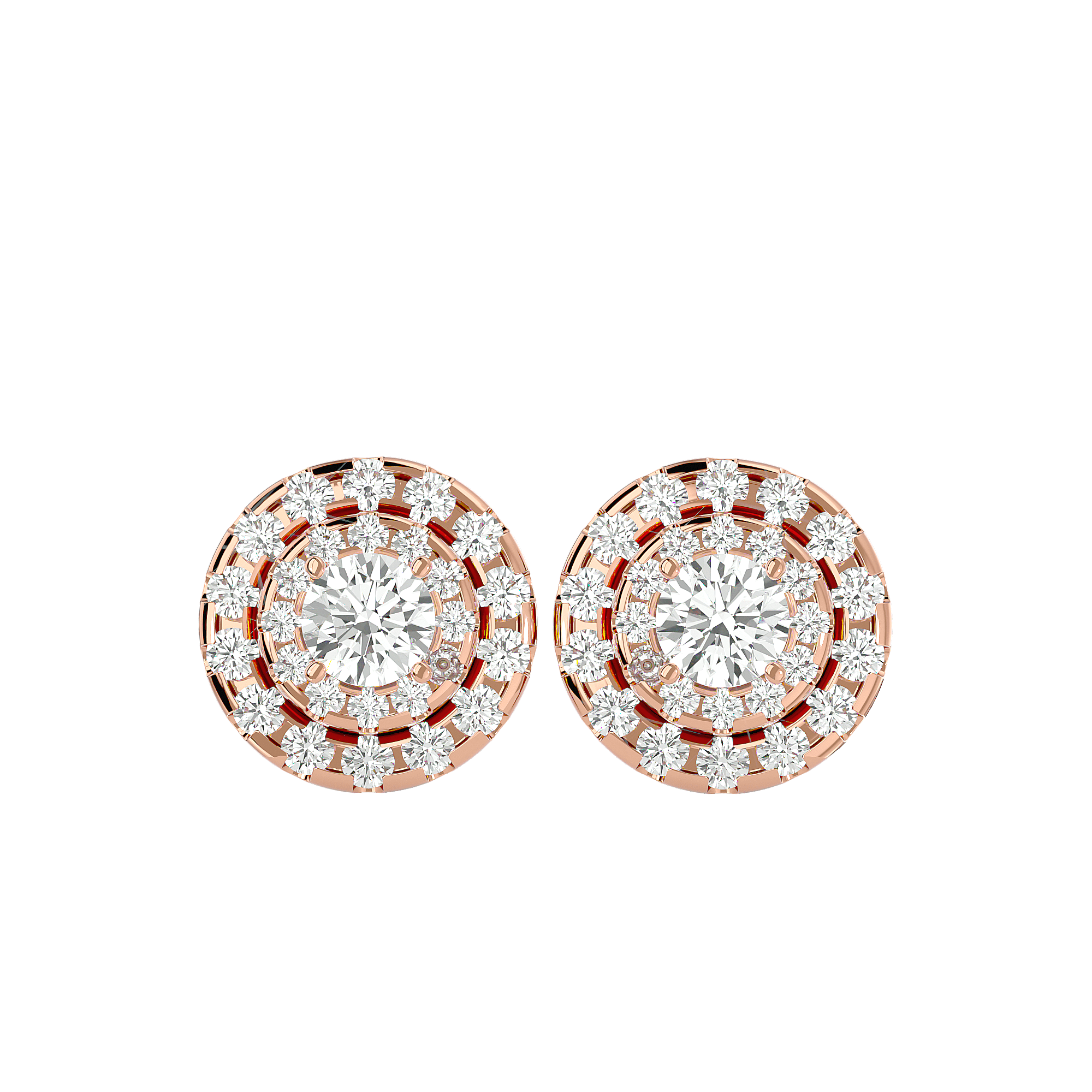 Callisto - Diamond Earrings - Rose Gold - Superior Stirling