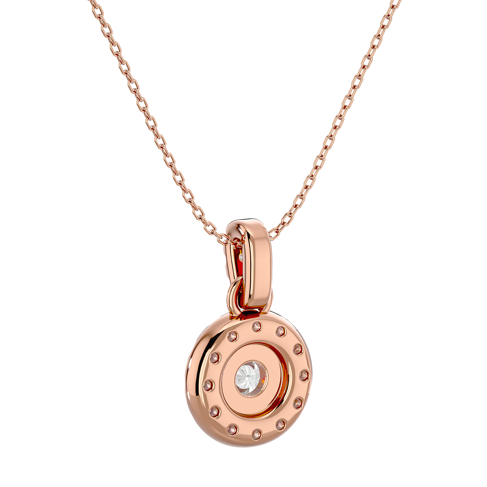 Charleston - Diamond Pendant - Rose Gold - Superior Stirling