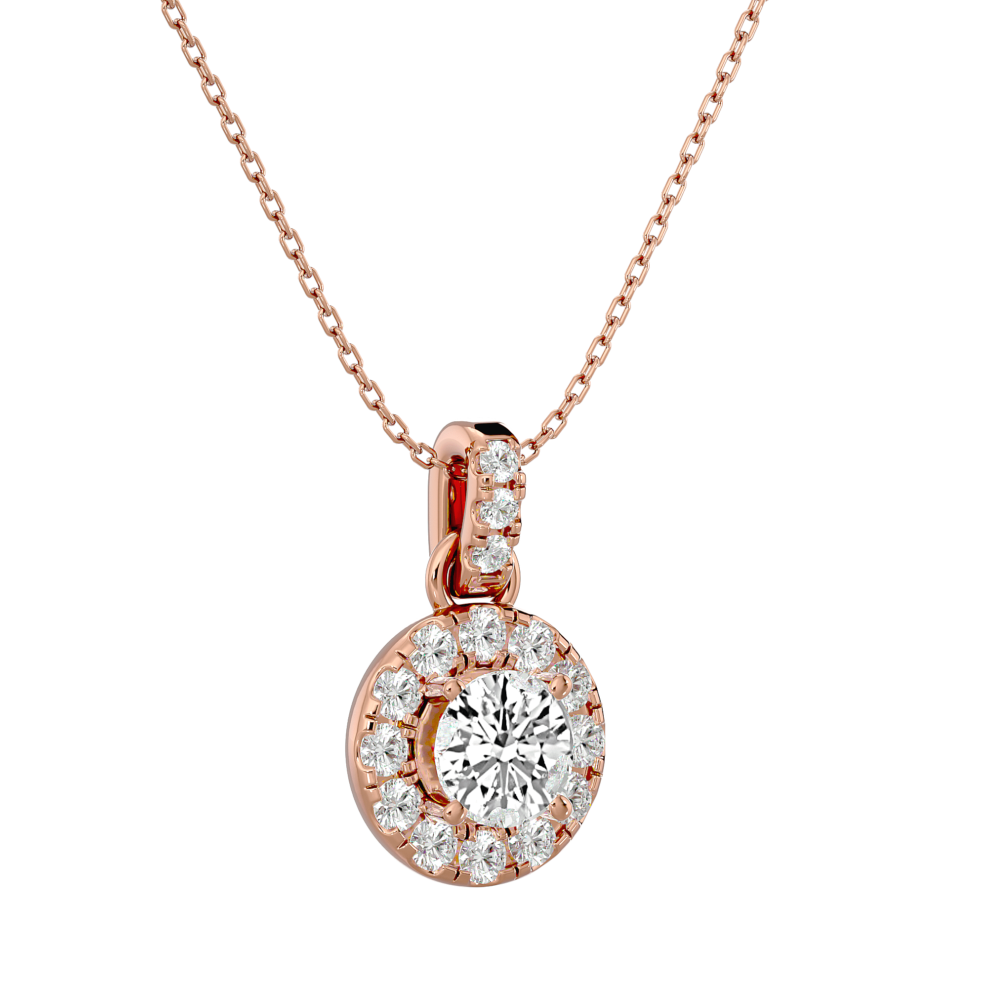 Charleston - Diamond Pendant - Rose Gold - Superior Stirling