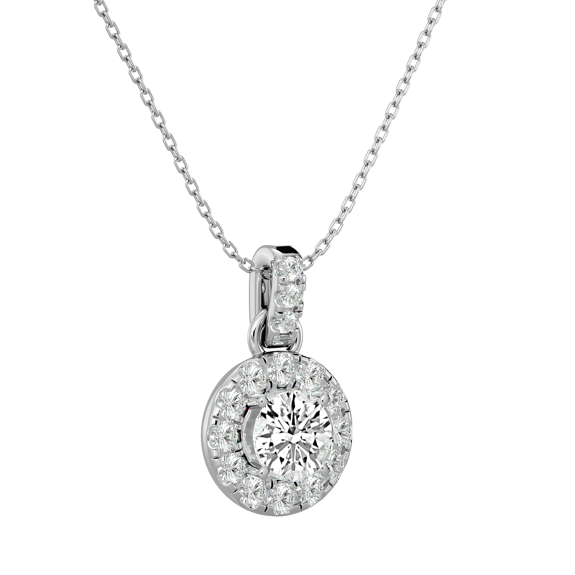 Charleston - Diamond Pendant - White Gold - Superior Stirling