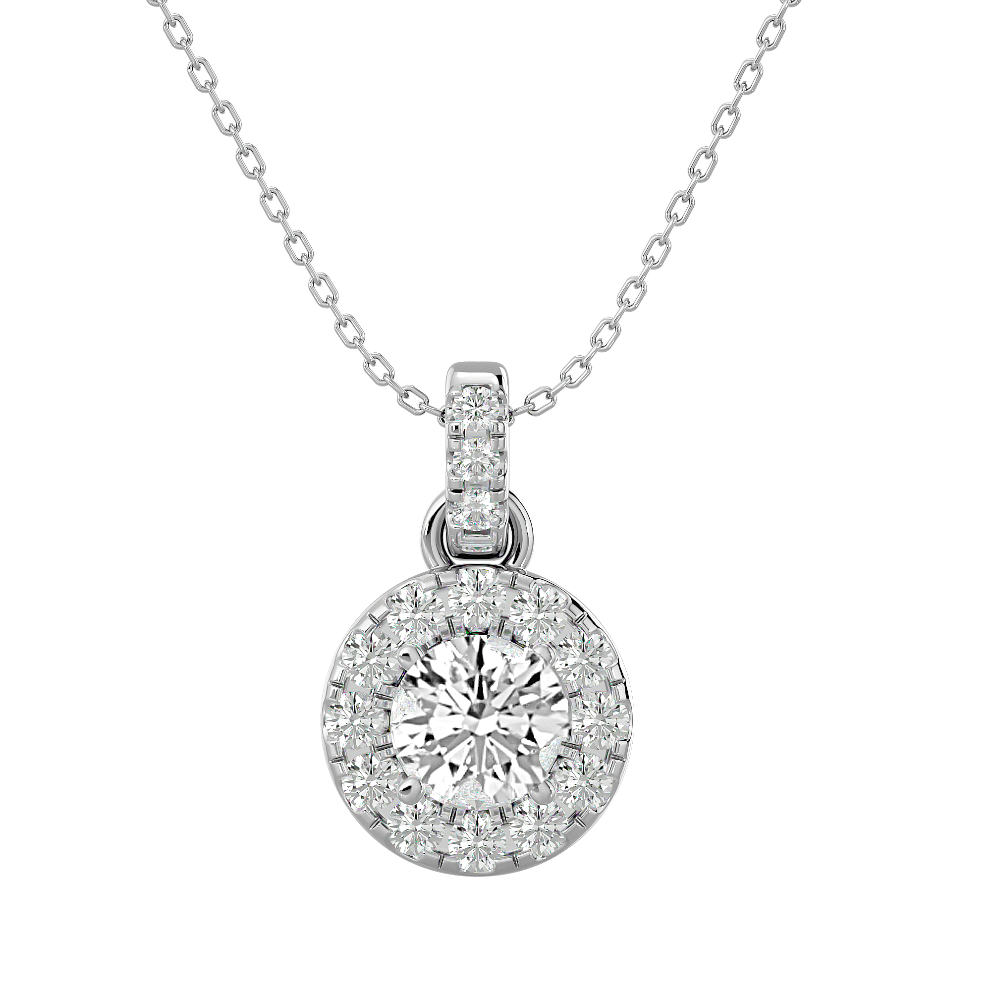 Charleston - Diamond Pendant - White Gold - Superior Stirling