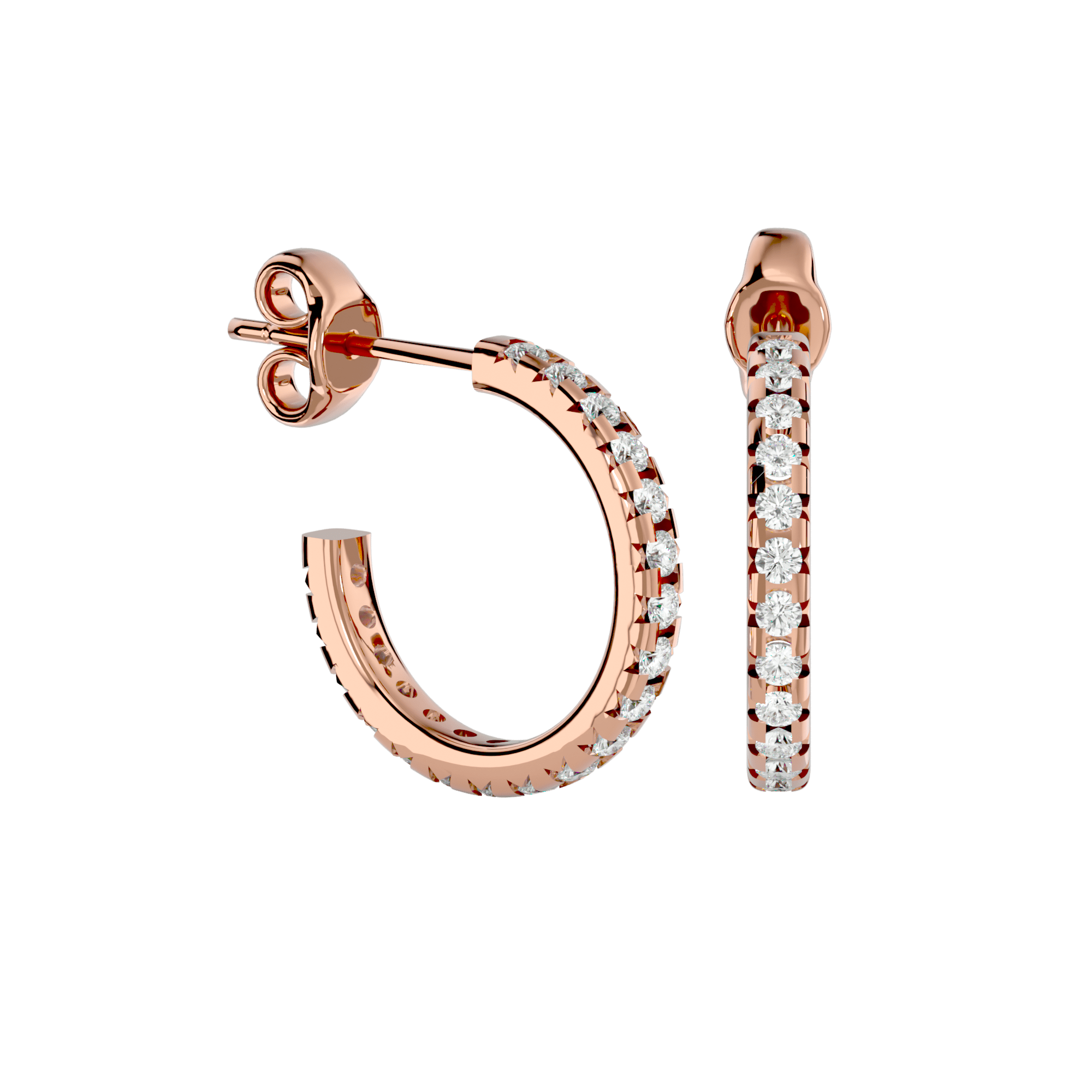 Cierre - Diamond Earrings - Rose Gold - Superior Stirling