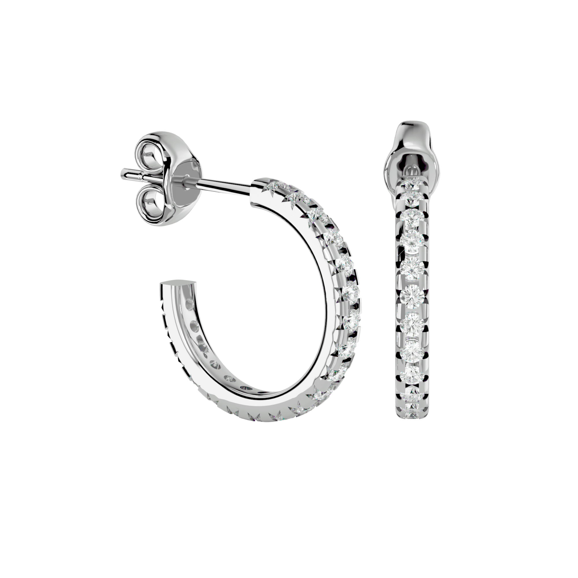 Cierre - Diamond Earrings - White Gold - Superior Stirling