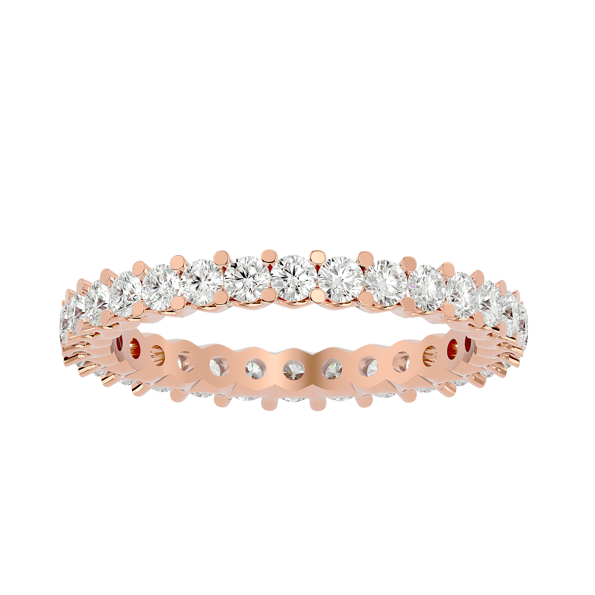 Clarity - Diamond Eternity Ring - Rose Gold - Superior Stirling