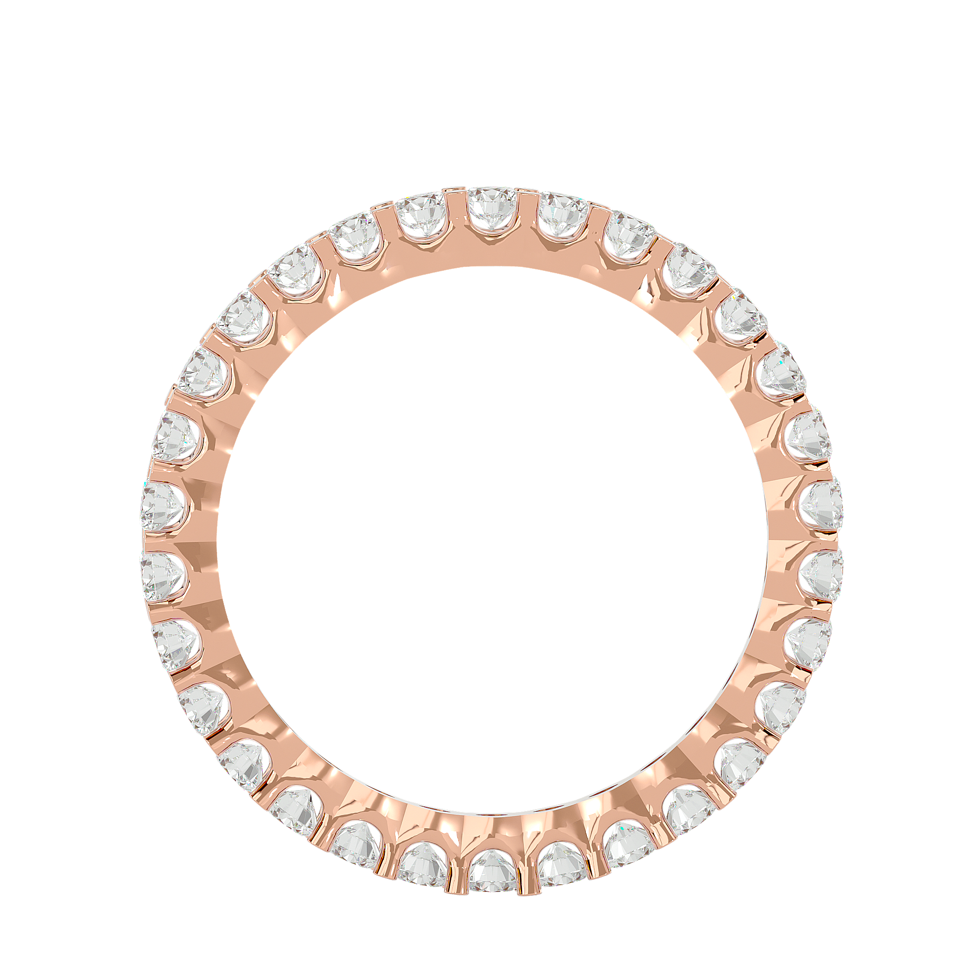 Clarity - Diamond Eternity Ring - Rose Gold - Superior Stirling