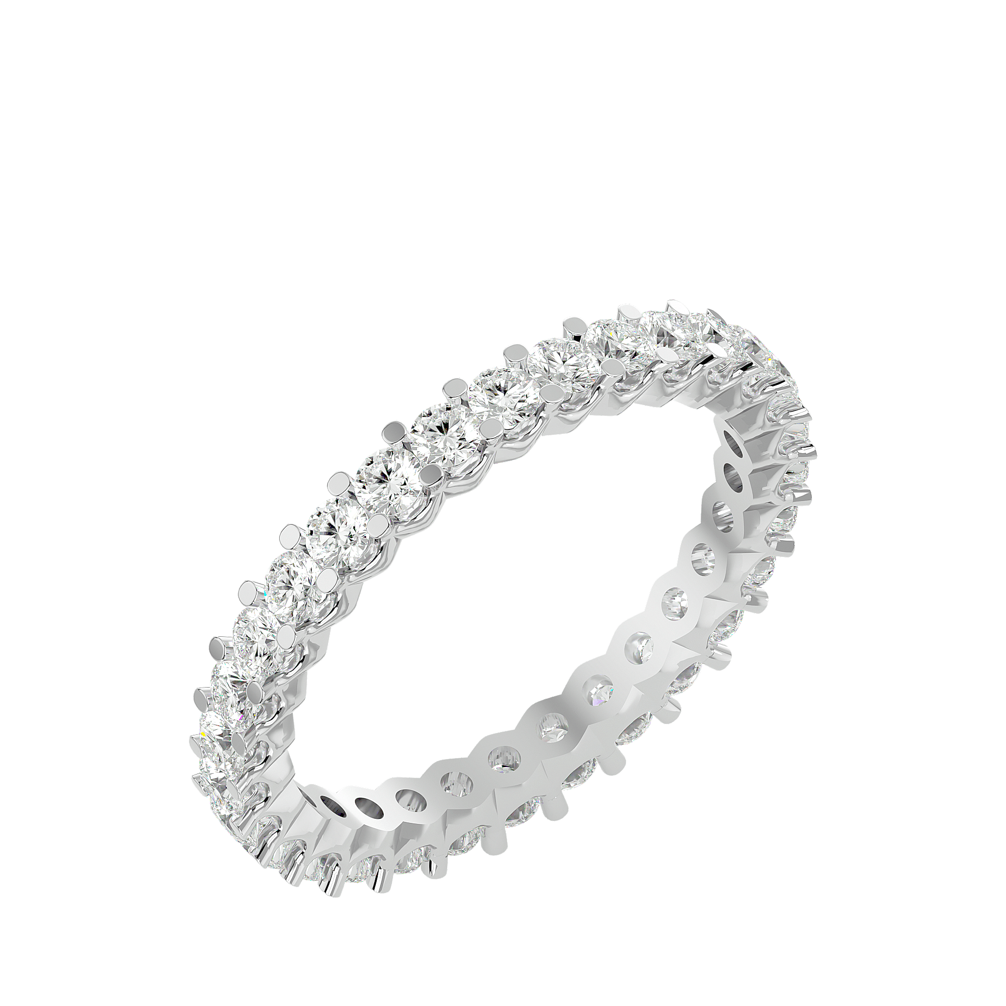 Clarity - Diamond Eternity Ring - White Gold - Superior Stirling