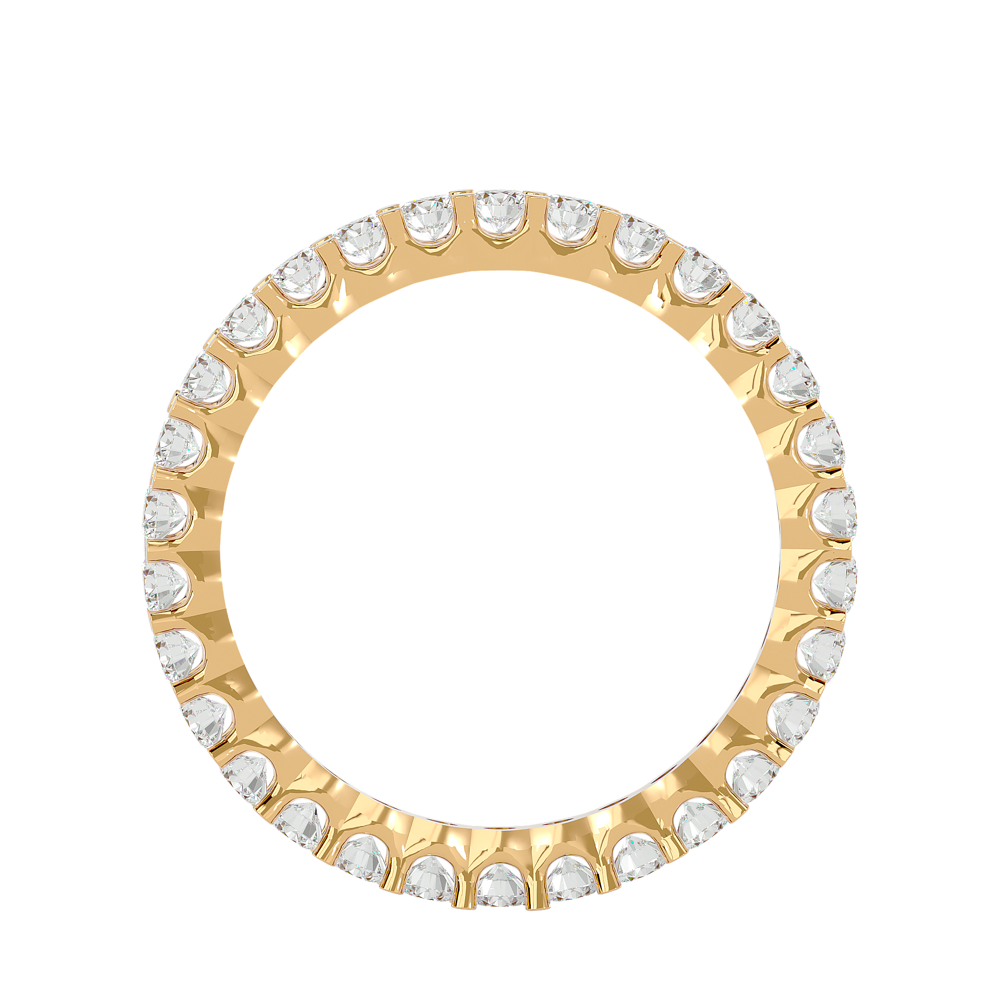 Clarity - Diamond Eternity Ring - Yellow Gold - Superior Stirling