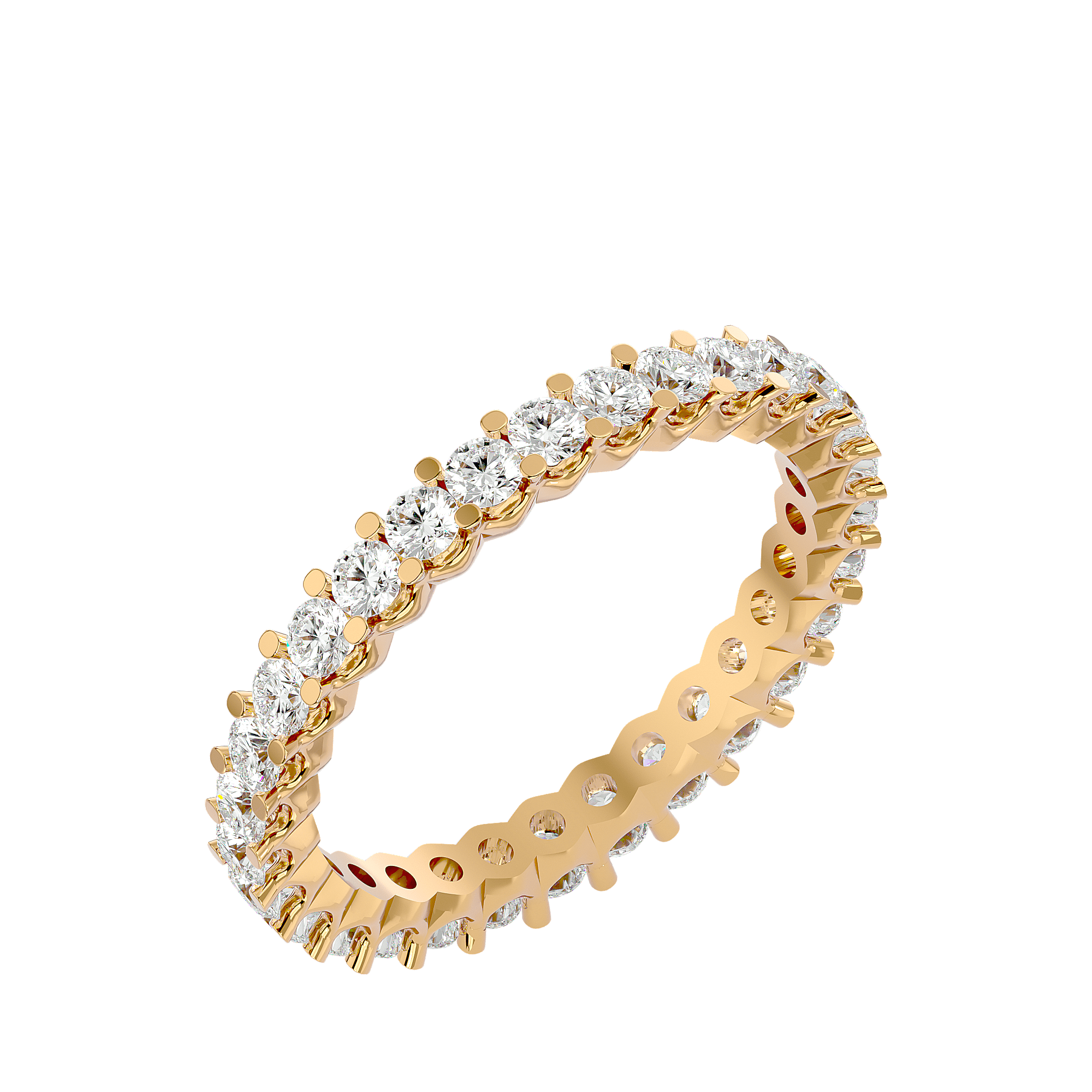 Clarity - Diamond Eternity Ring - Yellow Gold - Superior Stirling