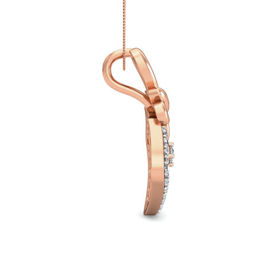 Clovis - Diamond Pendant - Rose Gold - Superior Stirling