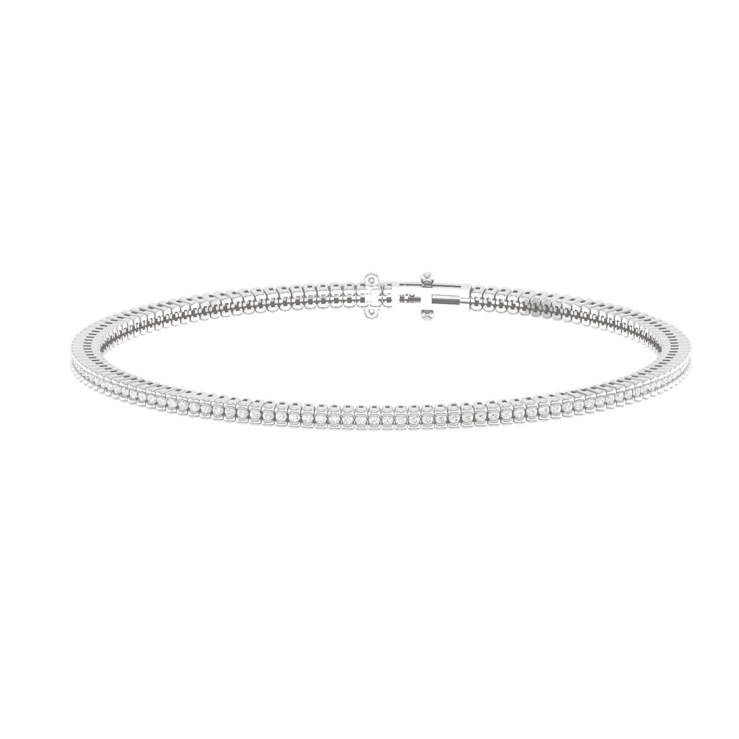 Diamante - Diamond Tennis Bracelet - White Gold - Superior Stirling