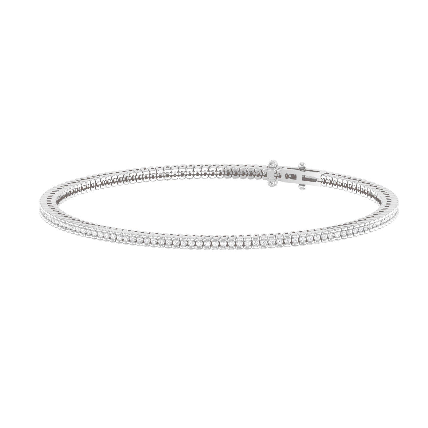 Diamante - Diamond Tennis Bracelet - White Gold - Superior Stirling