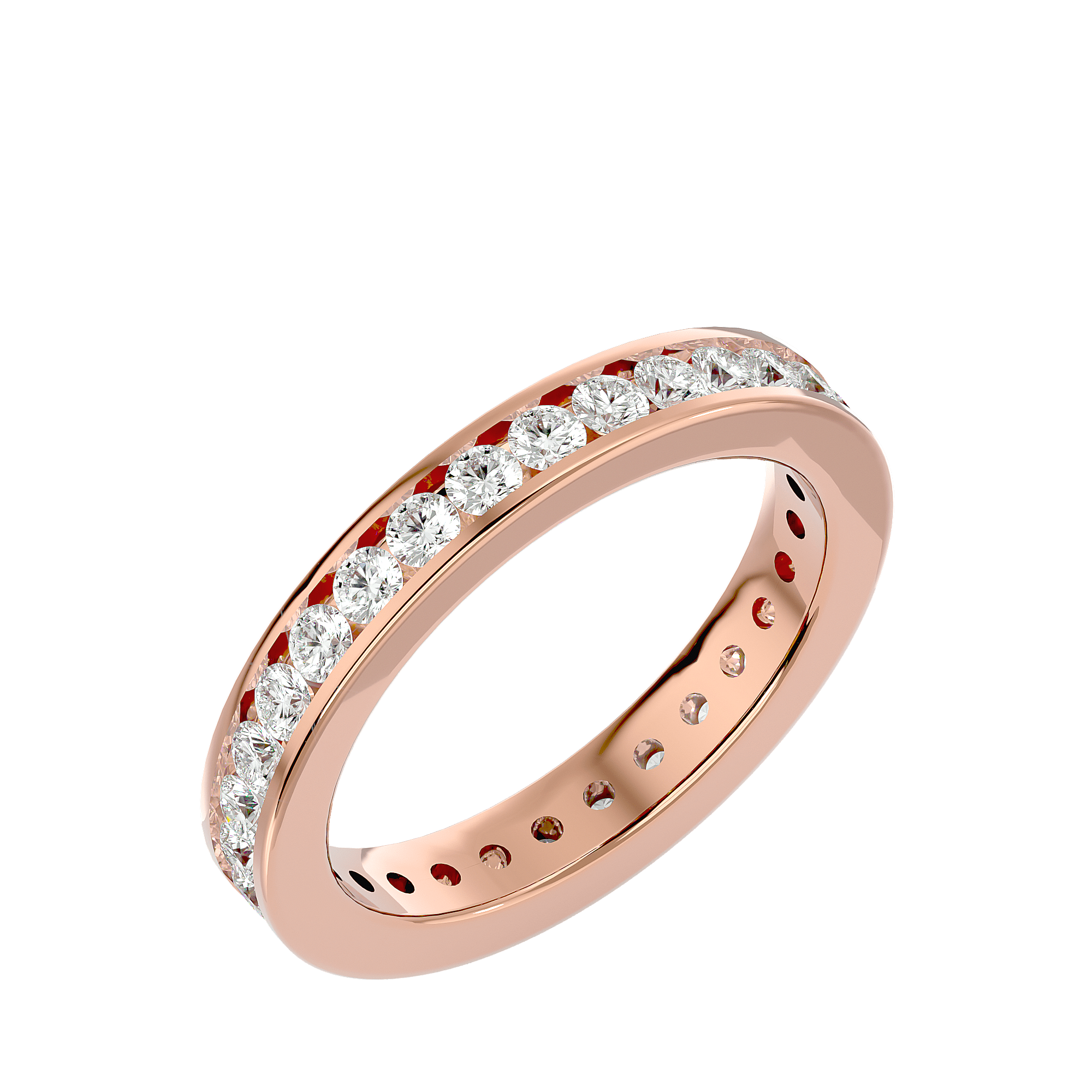 Dolcetto - Diamond Eternity Ring - Rose Gold - Superior Stirling