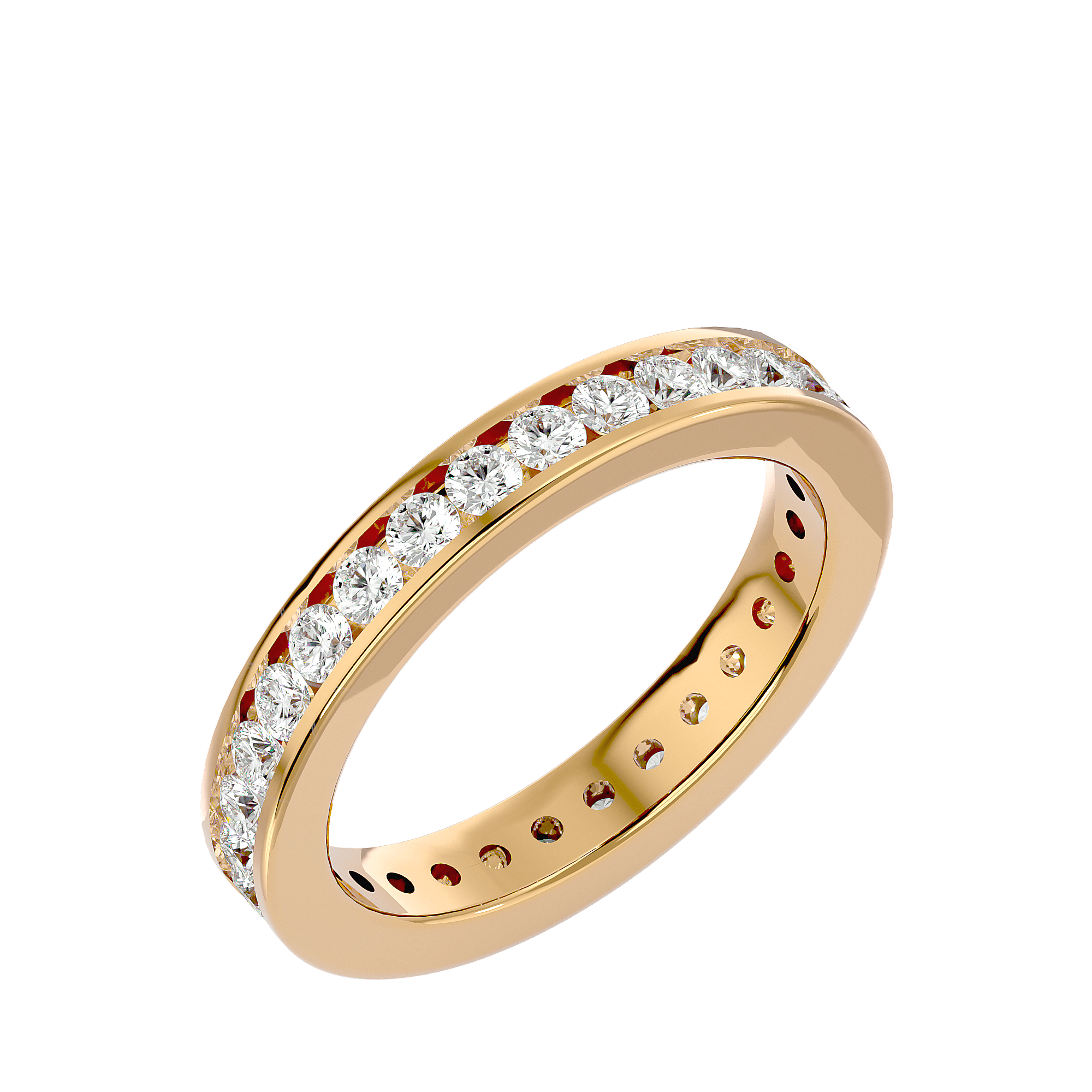 Dolcetto - Diamond Eternity Ring - Yellow Gold - Superior Stirling