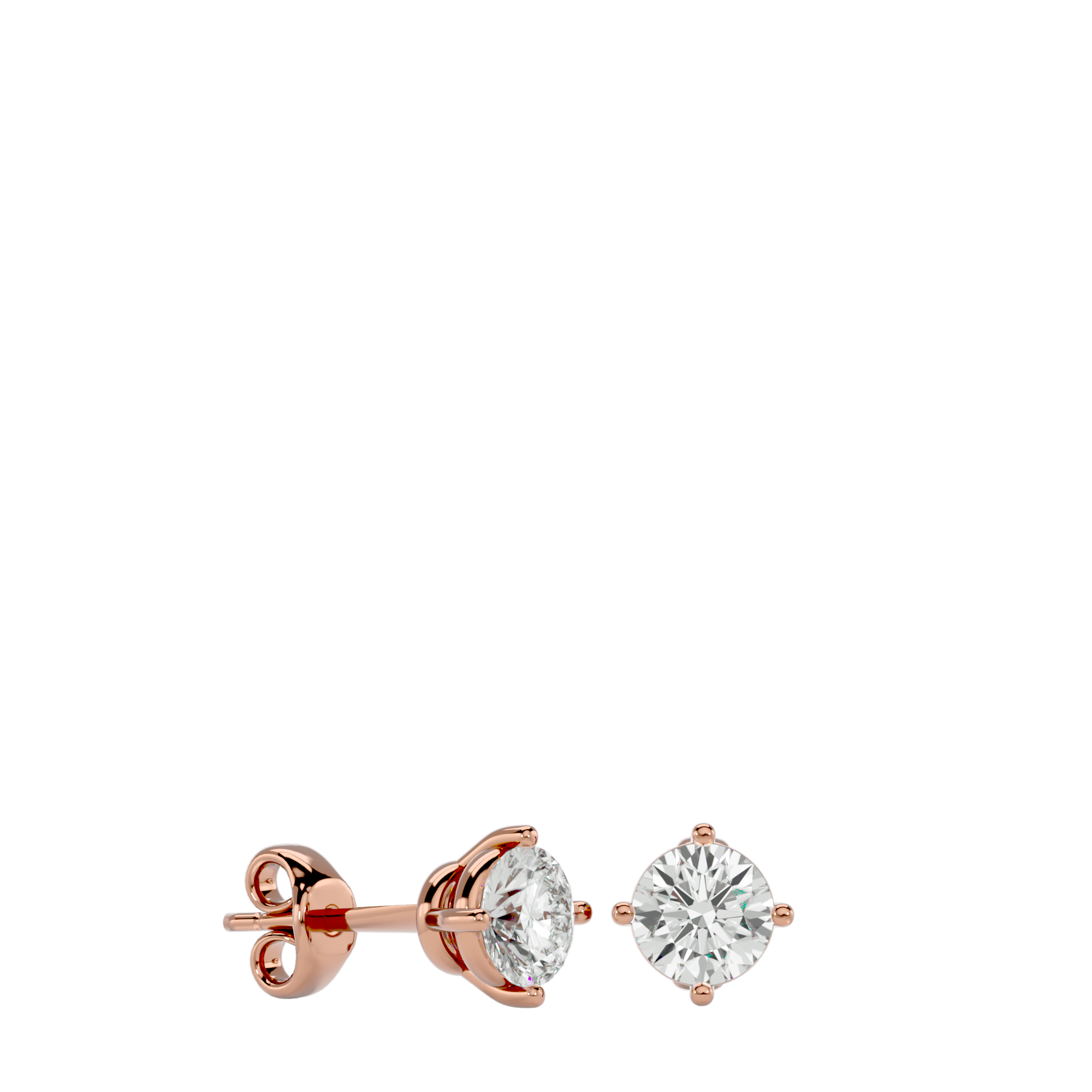 Eifel - Diamond Earrings - Rose Gold - Superior Stirling