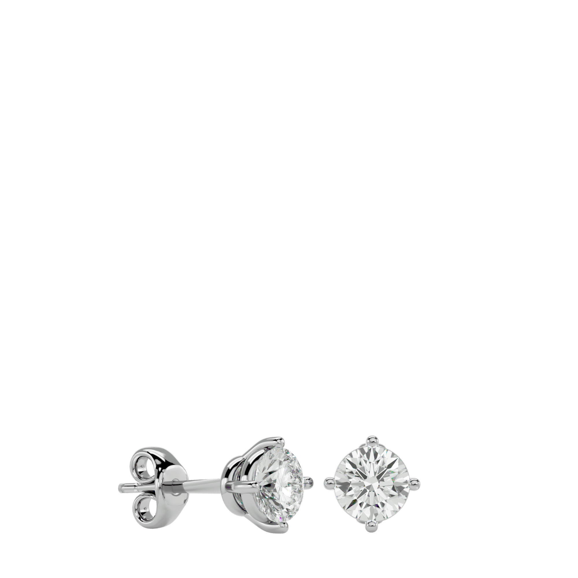 Eifel - Diamond Earrings - White Gold - Superior Stirling