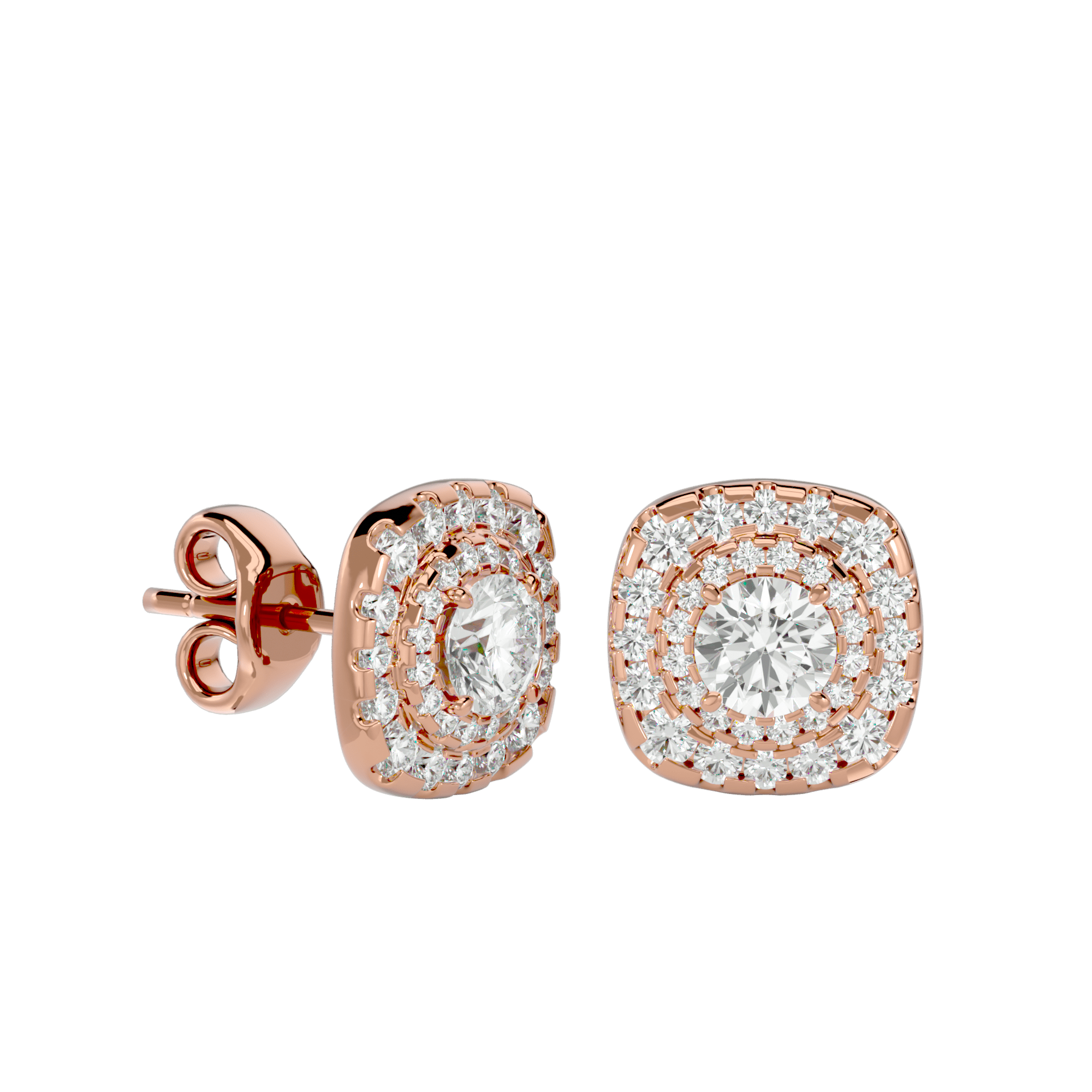 Hartwick - Diamond Earrings - Rose Gold - Superior Stirling