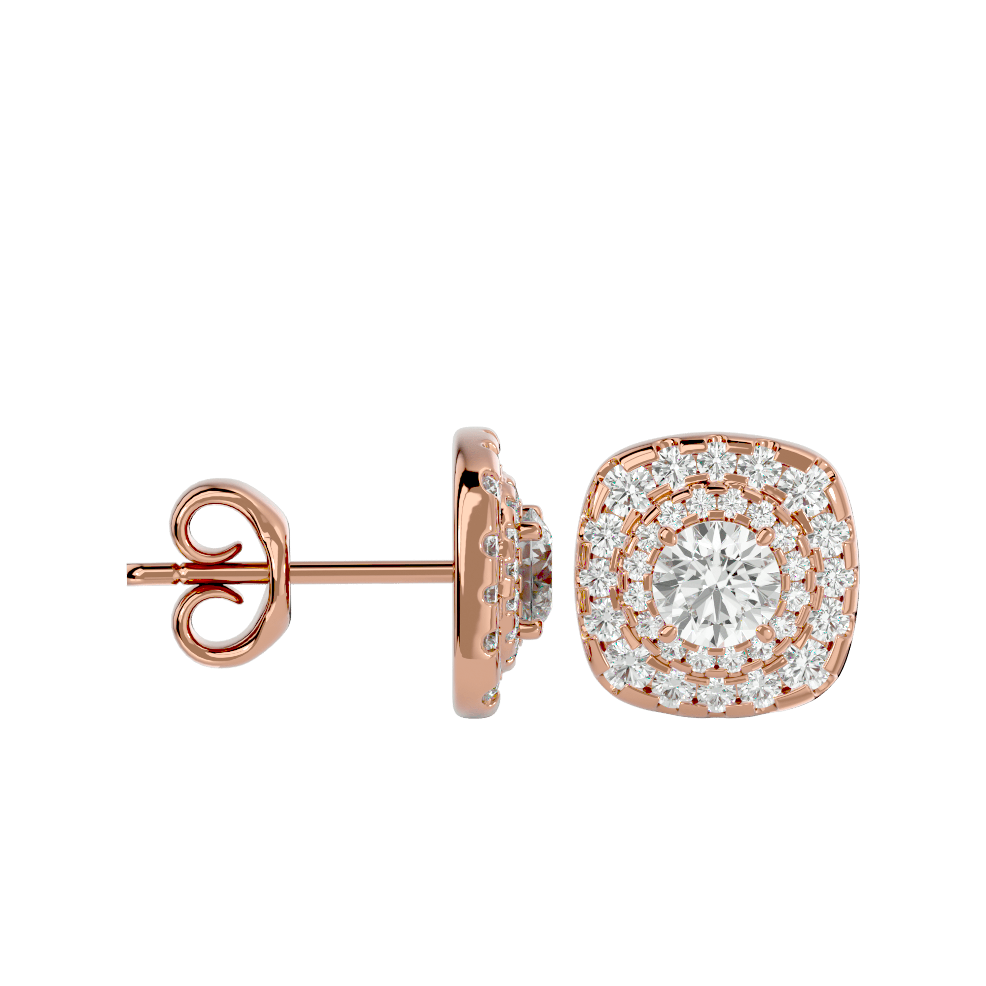 Hartwick - Diamond Earrings - Rose Gold - Superior Stirling