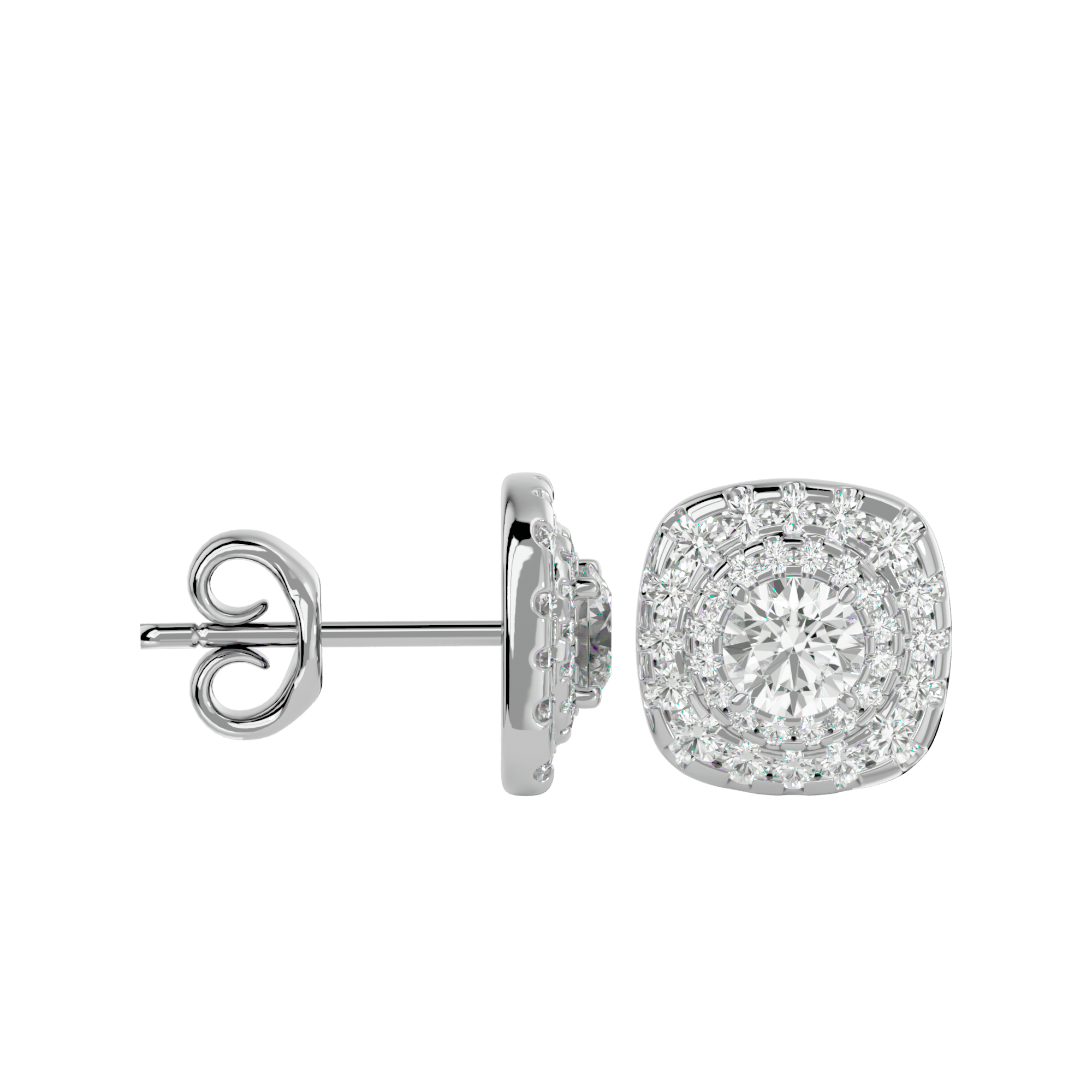 Hartwick - Diamond Earrings - White Gold - Superior Stirling