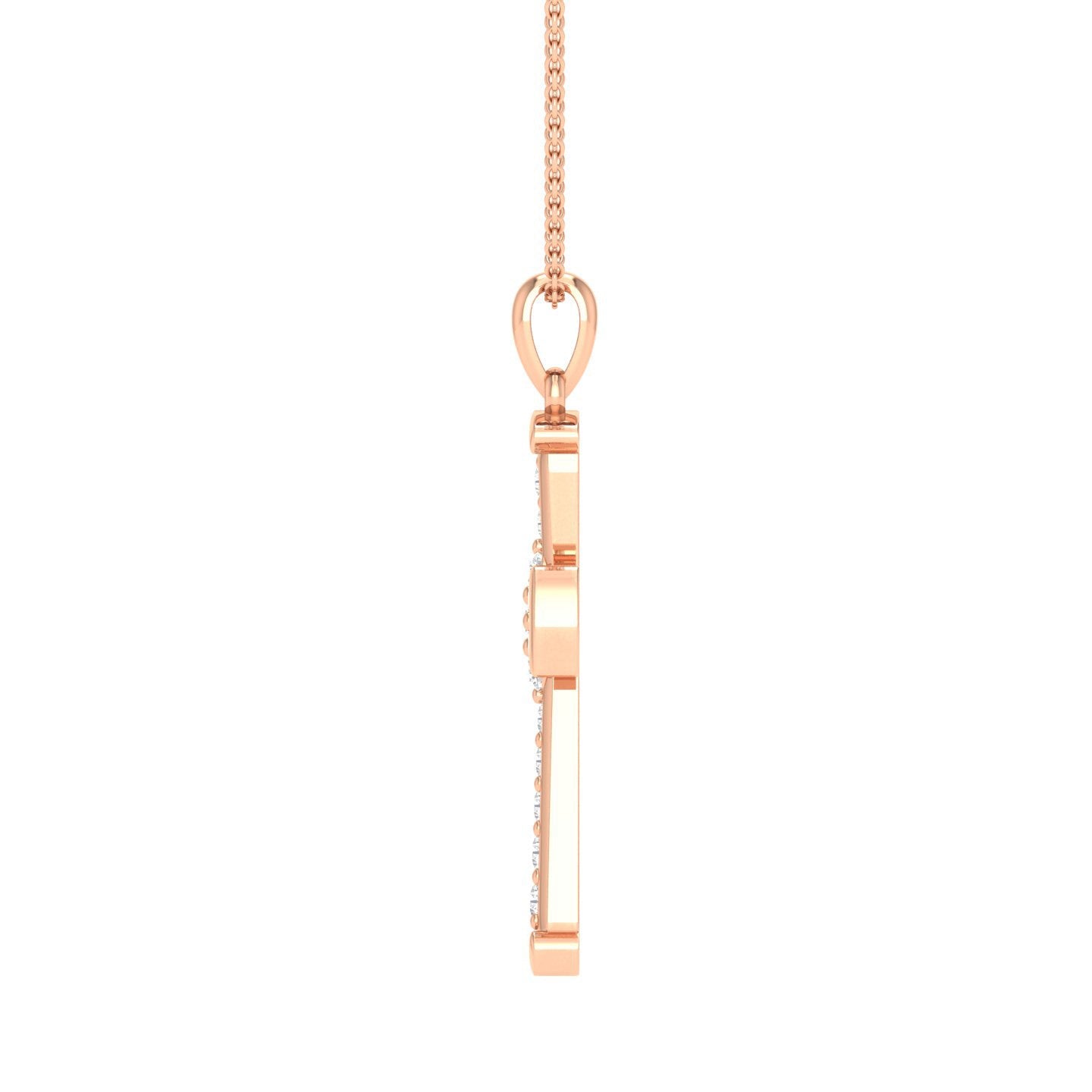 Heli - Diamond Pendant - Rose Gold - Superior Stirling