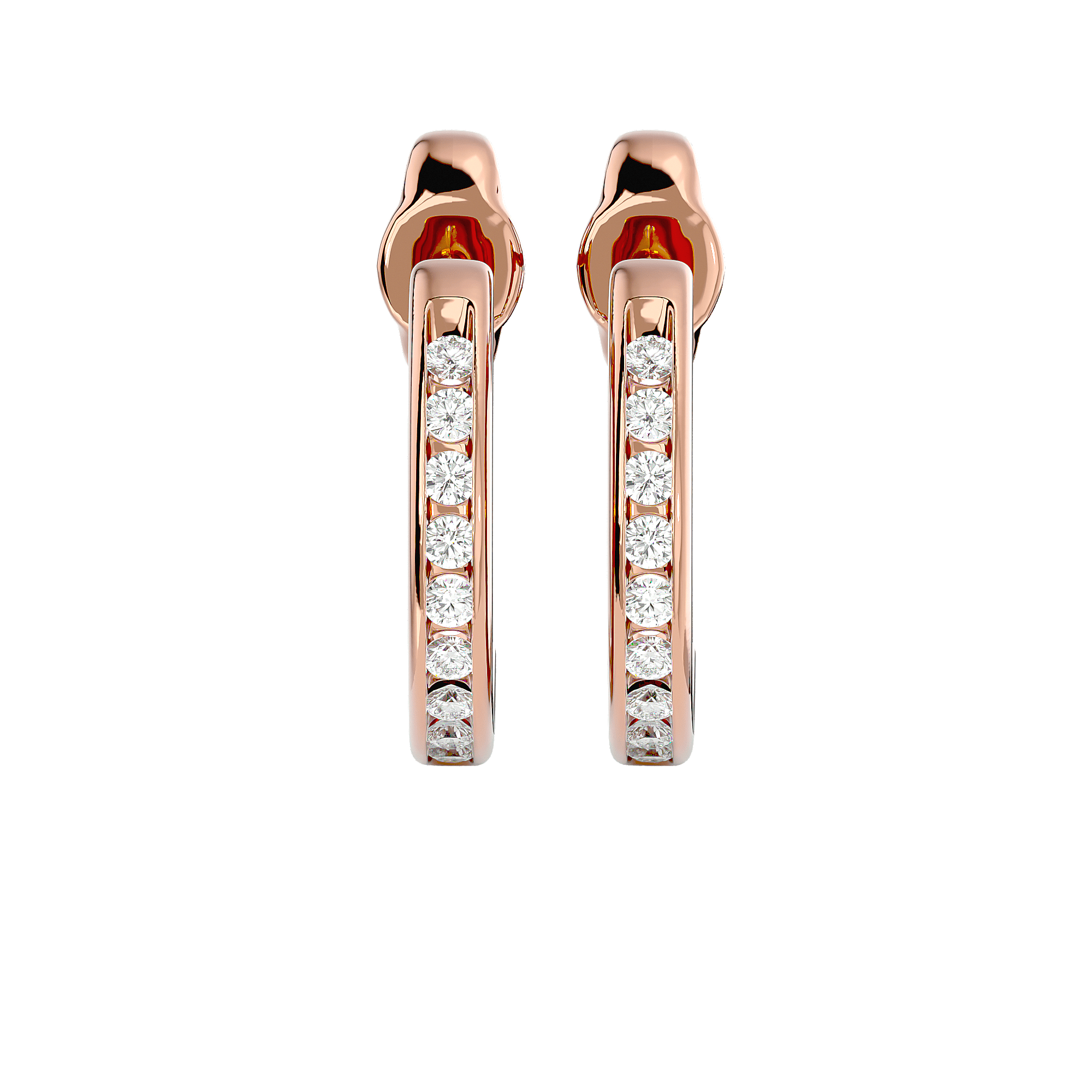 Merav - Diamond Earrings - Rose Gold - Superior Stirling