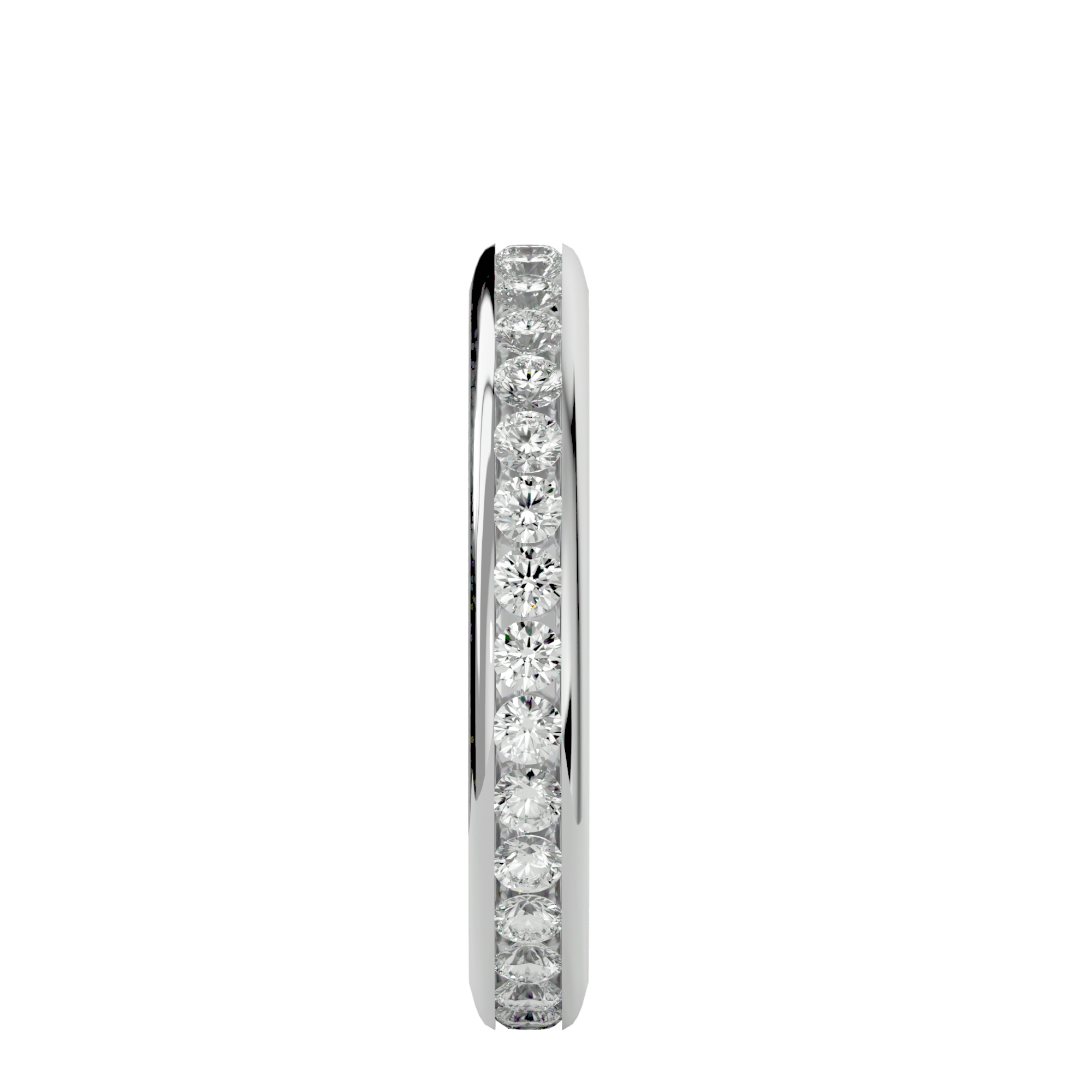 Merlot - Diamond Eternity Ring - White Gold - Superior Stirling