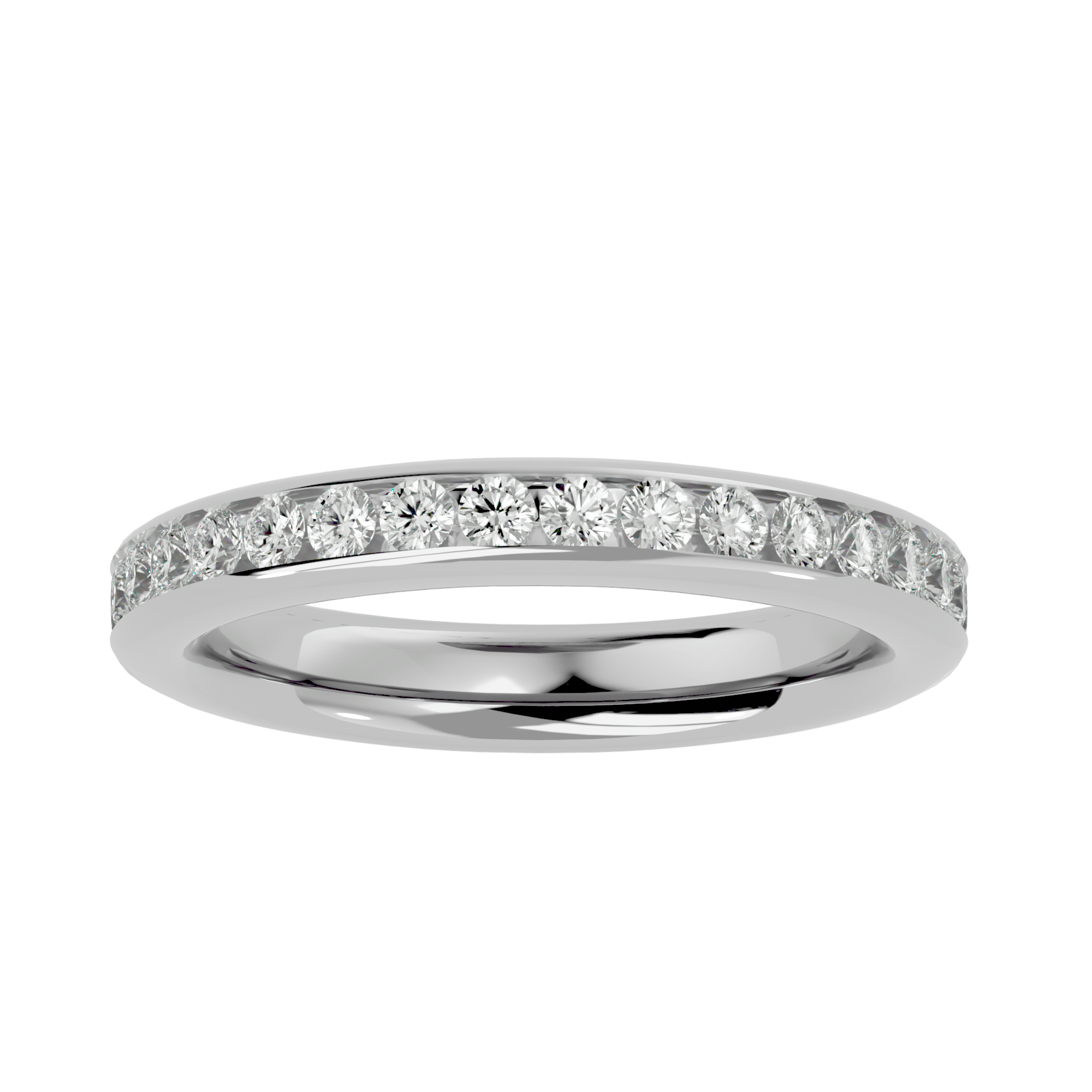 Merlot - Diamond Eternity Ring - White Gold - Superior Stirling