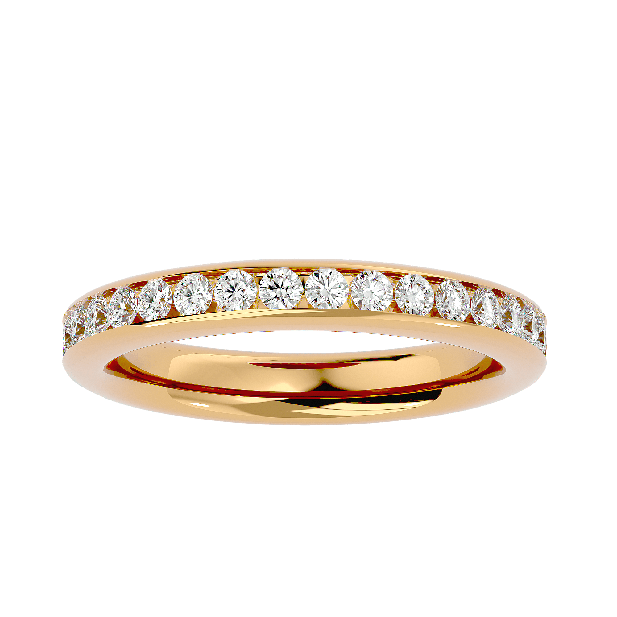 Merlot - Diamond Eternity Ring - Yellow Gold - Superior Stirling