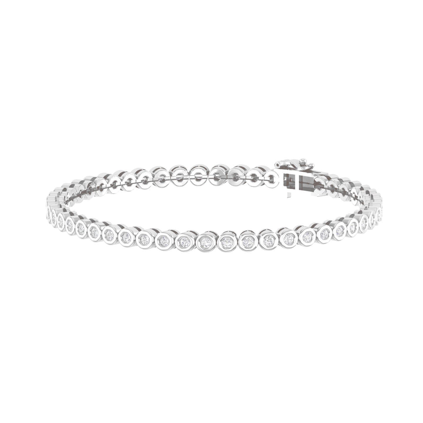 Monic - Diamond Tennis Bracelet - White Gold - Superior Stirling