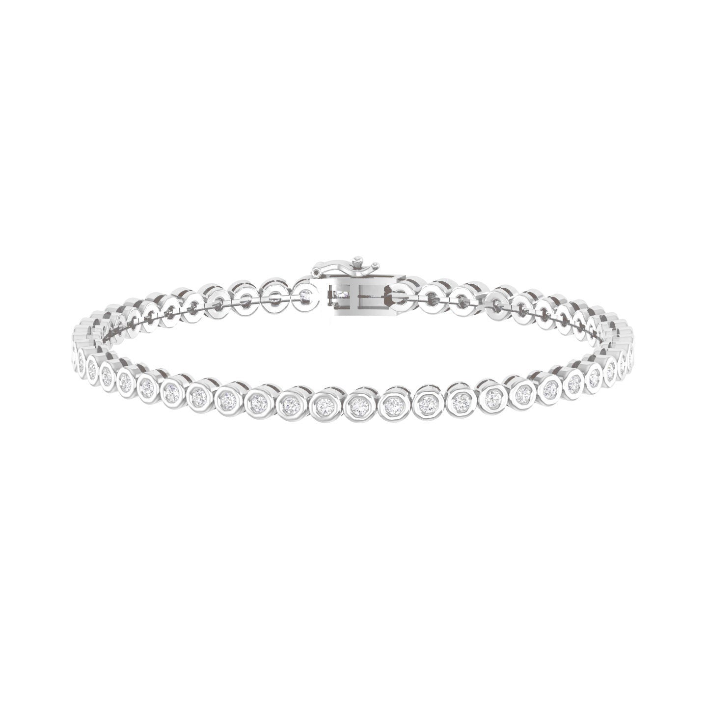 Monic - Diamond Tennis Bracelet - White Gold - Superior Stirling