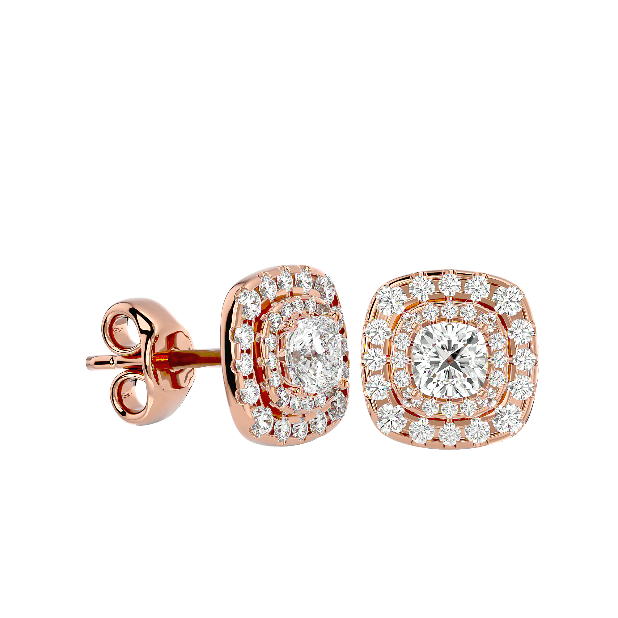 Montanelli - Diamond Earrings - Rose Gold - Superior Stirling