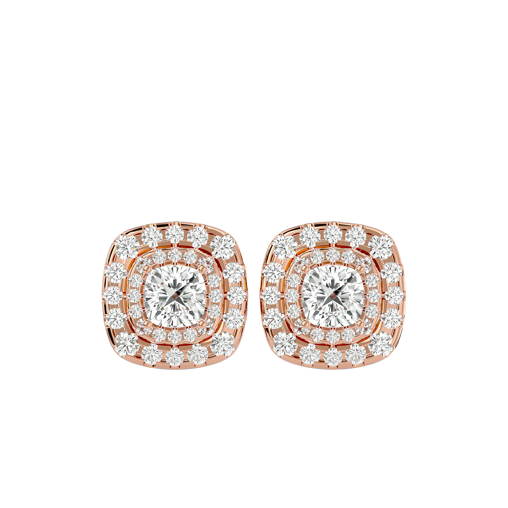 Montanelli - Diamond Earrings - Rose Gold - Superior Stirling