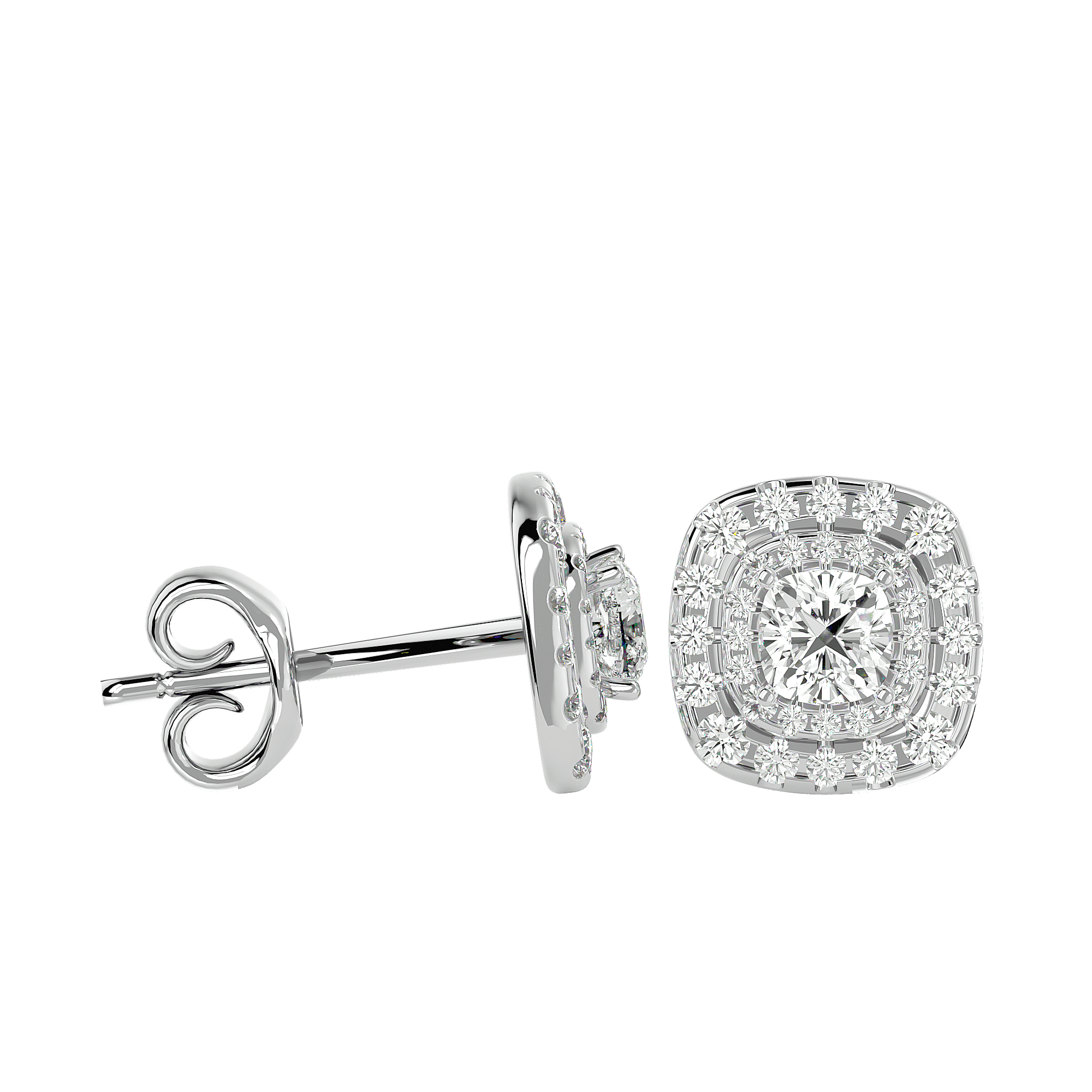 Montanelli - Diamond Earrings - White Gold - Superior Stirling