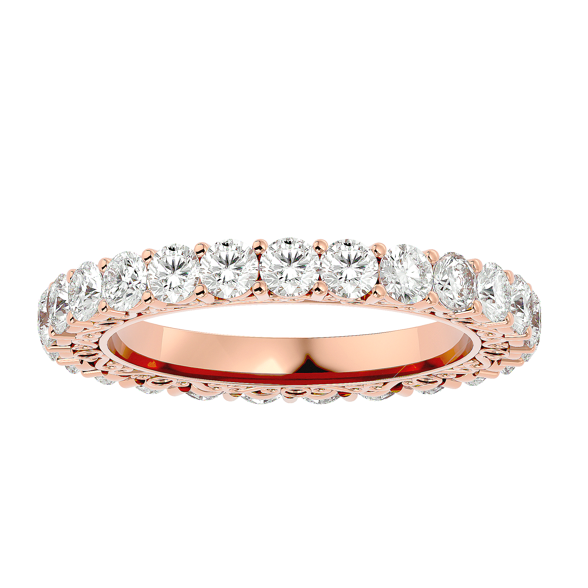 Motif - Diamond Eternity Ring - Rose Gold - Superior Stirling